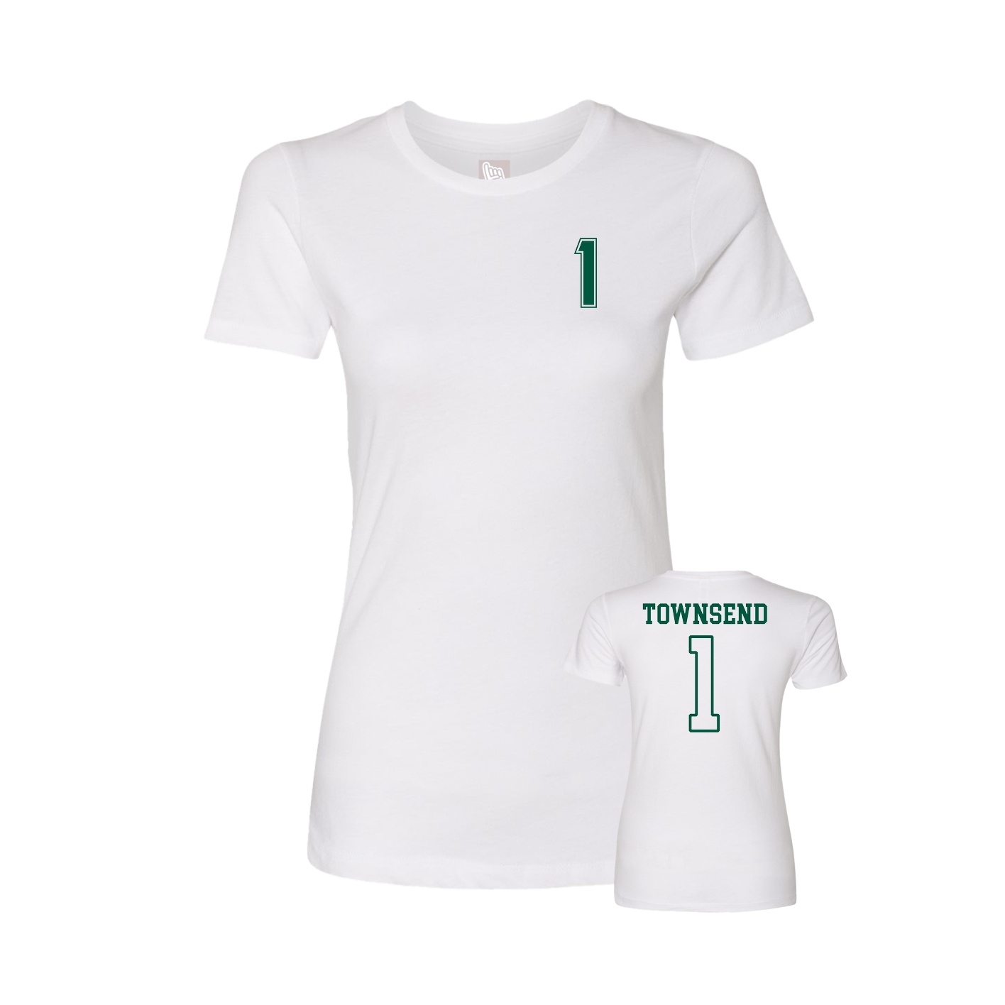 Fitted Women's Tee — Chest Back in White