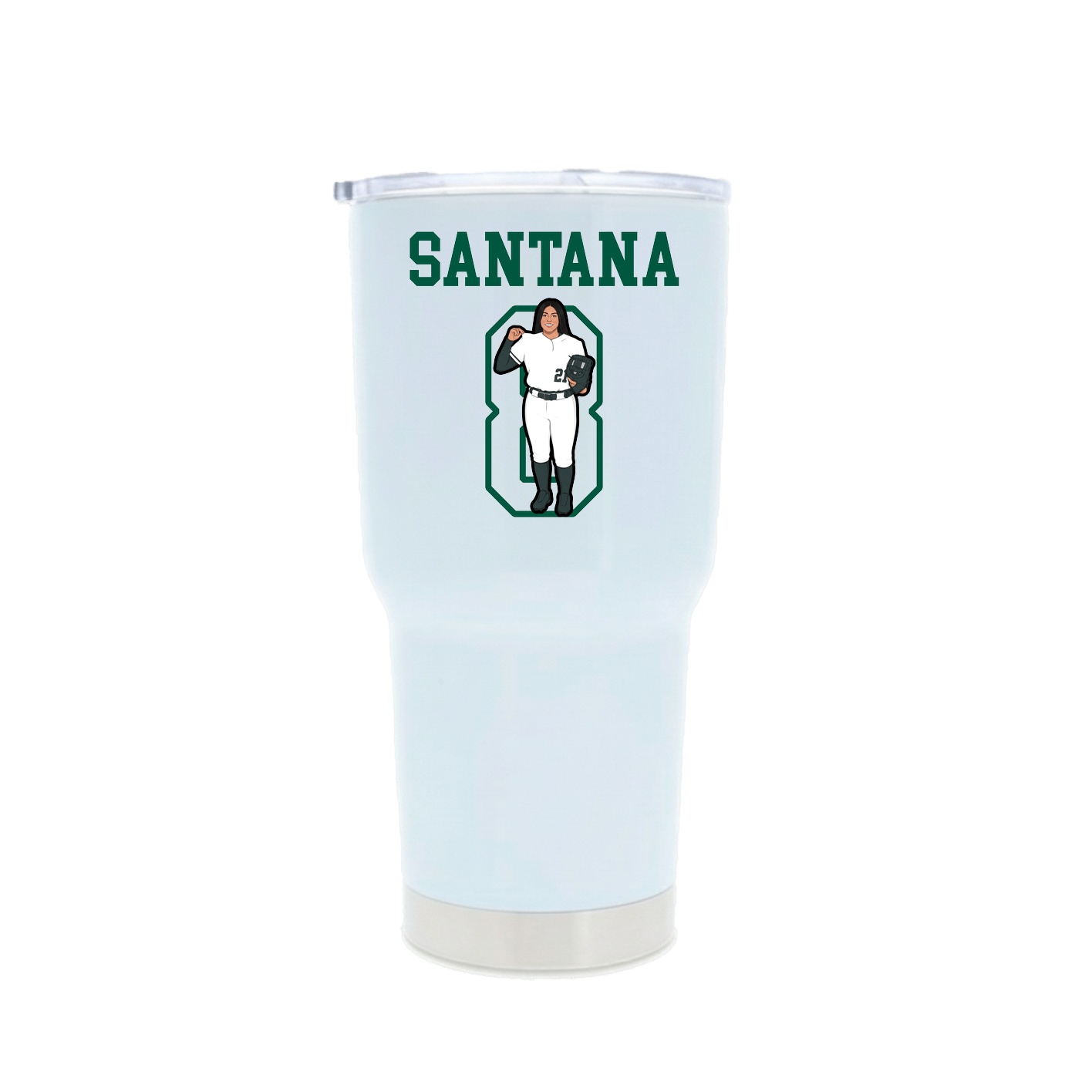 30oz Stainless Steel Tumbler — Shirsey in White