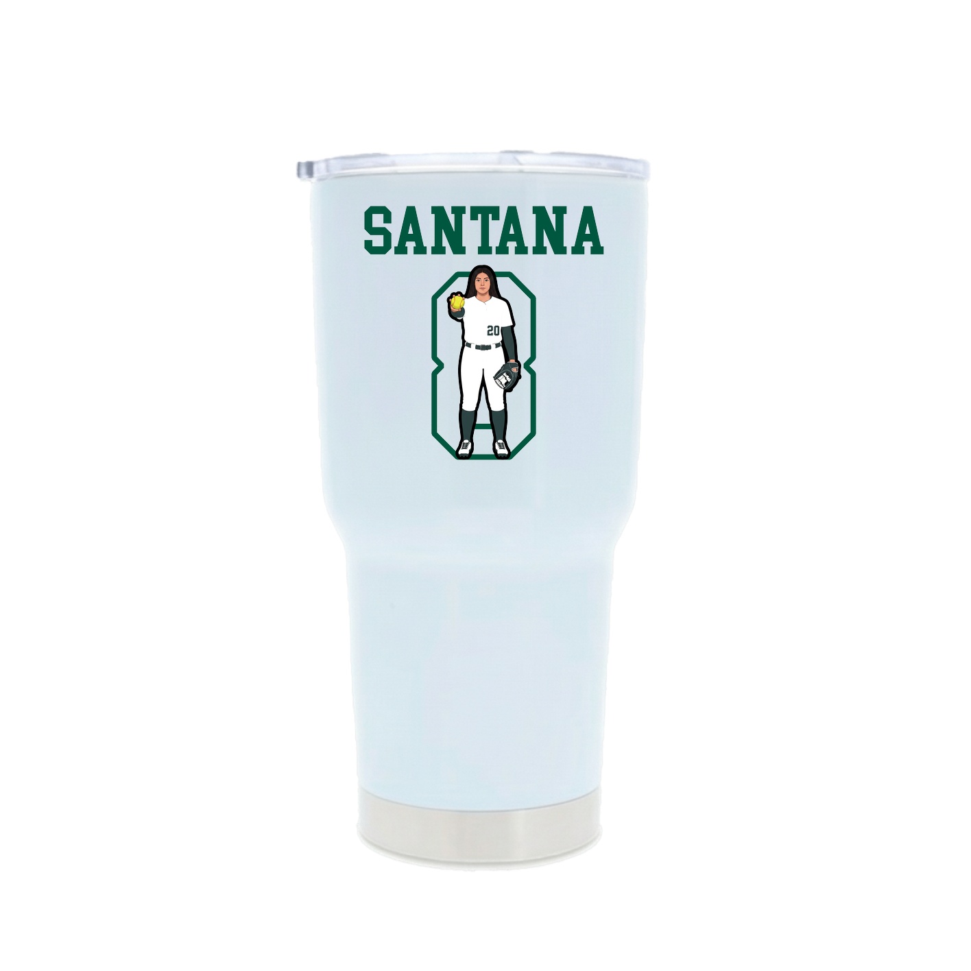 30oz Stainless Steel Tumbler — Shirsey in White