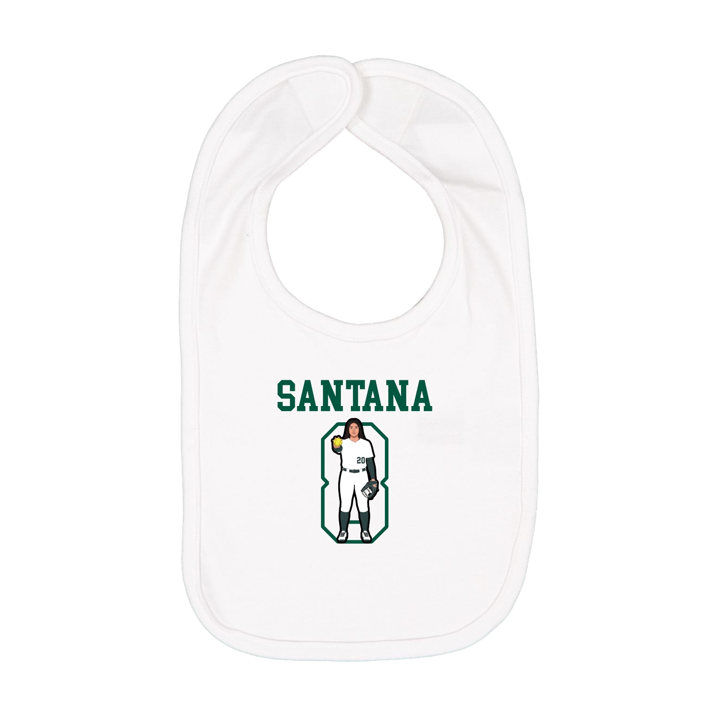 Infant Bib — Shirsey in White