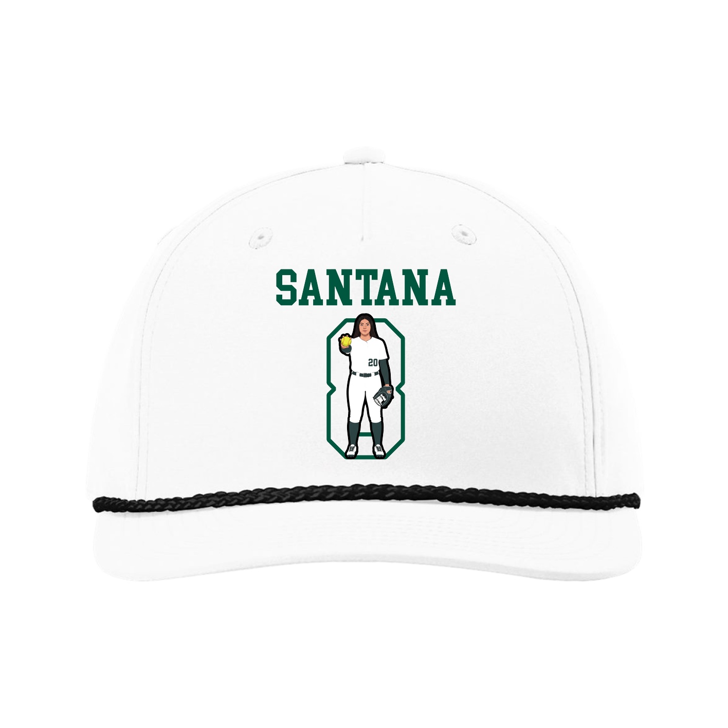 Five-Panel Classic Rope Cap — Shirsey in White