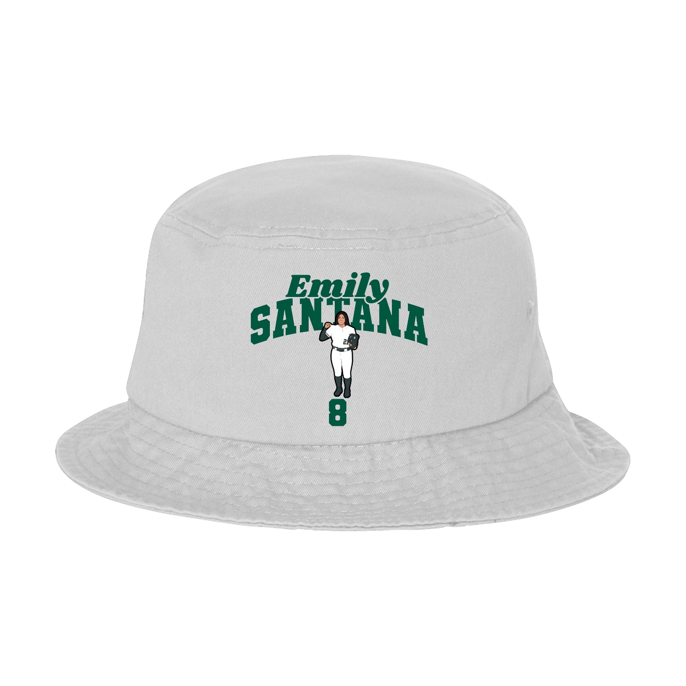 Bucket Cap — Signature Arch in White