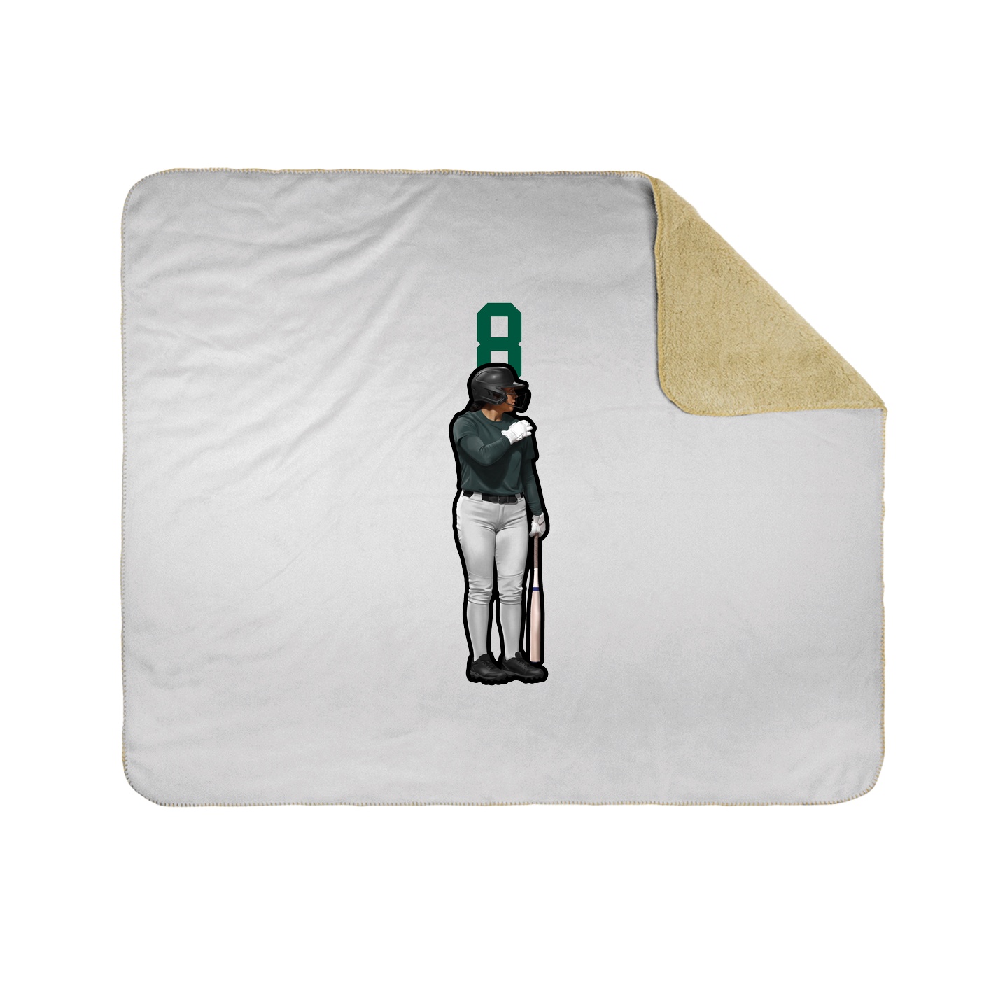 Throw Blanket — Number Top in White