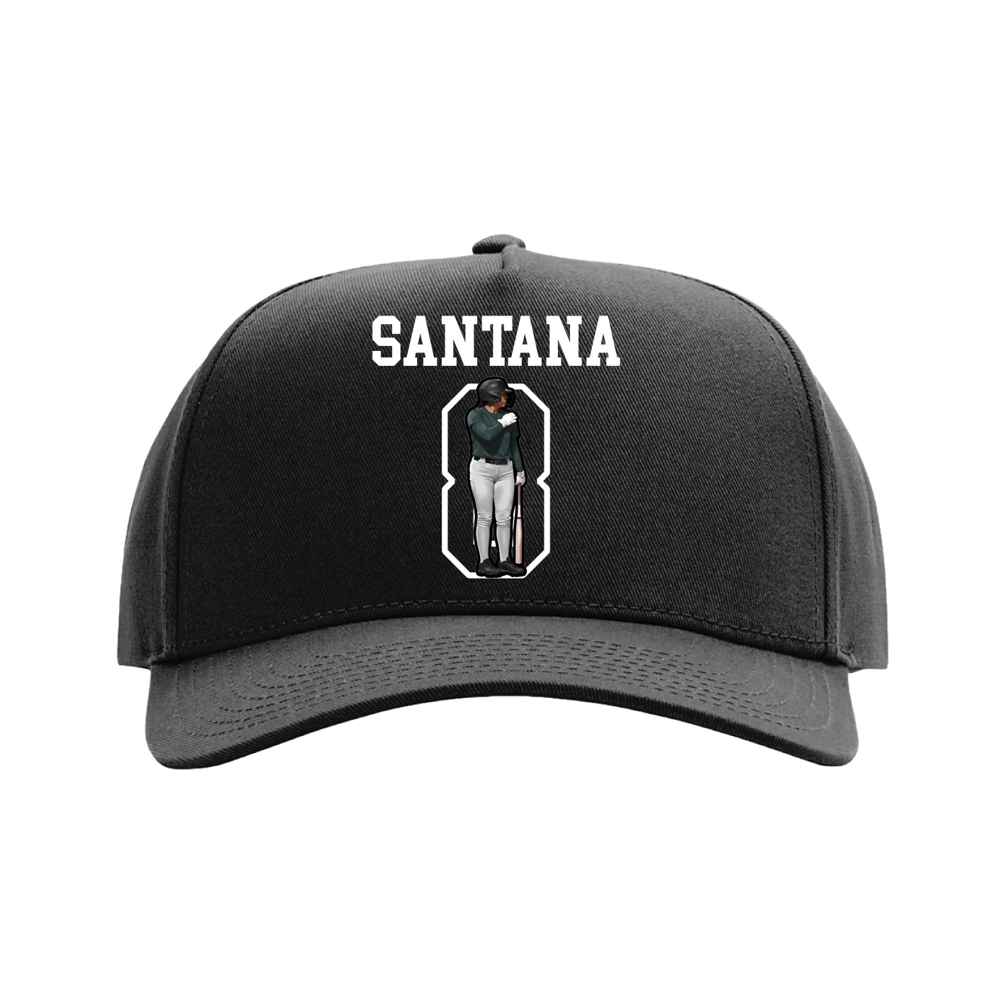 Full Fabric Five-Panel Champ Cap — Shirsey in Black