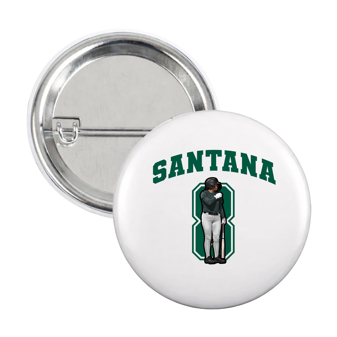 Game Day Button — Number in White