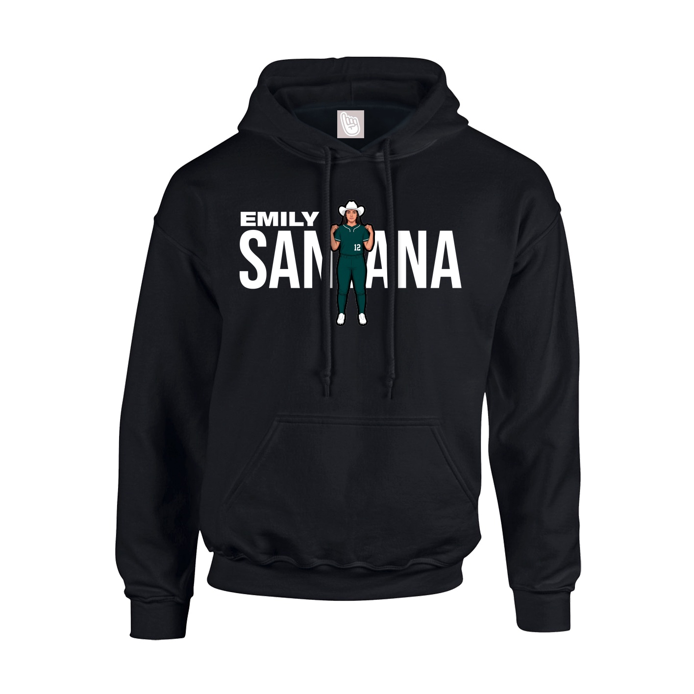 Youth Hoodie — Player Name in Black