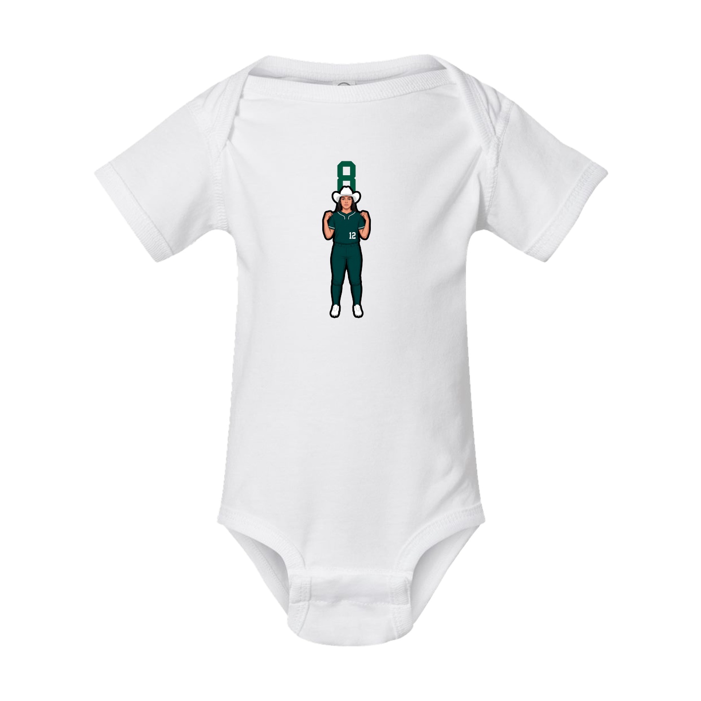 Baby Onesie — Number Top in White