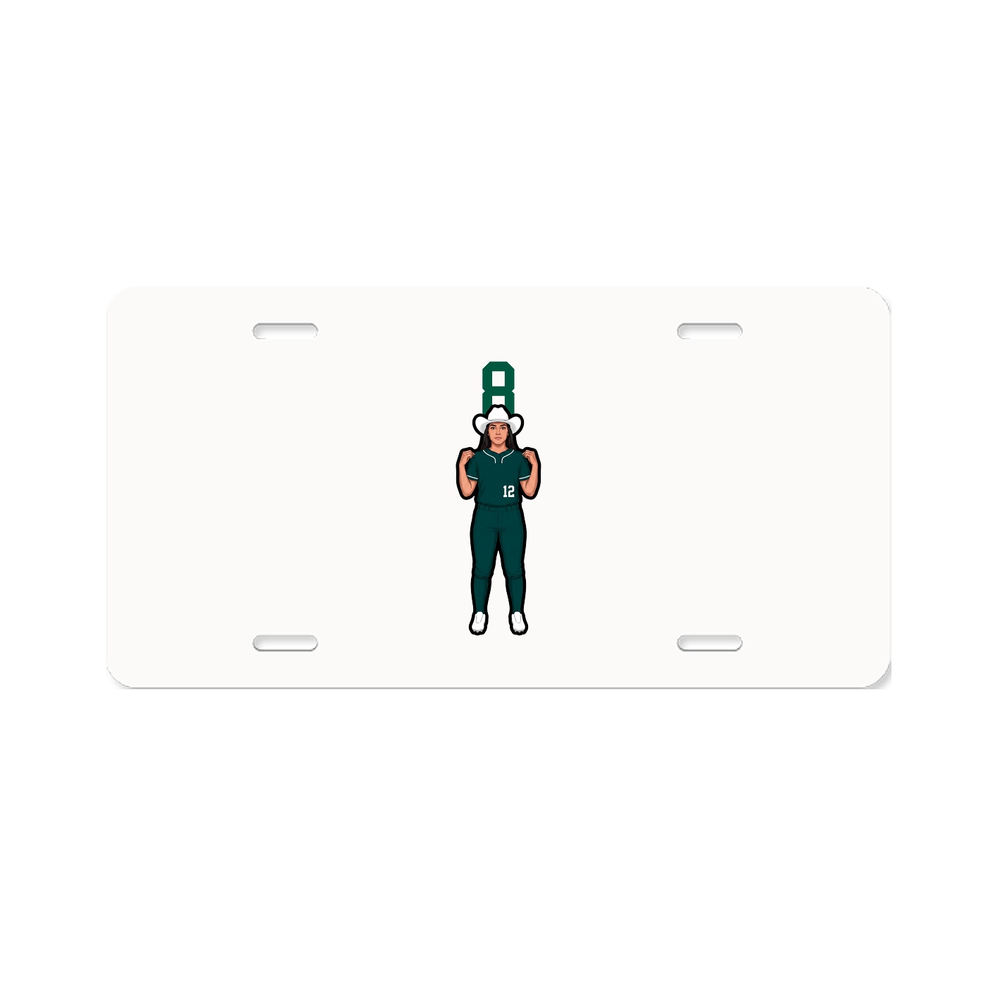 License Plate — Number Top in Classic