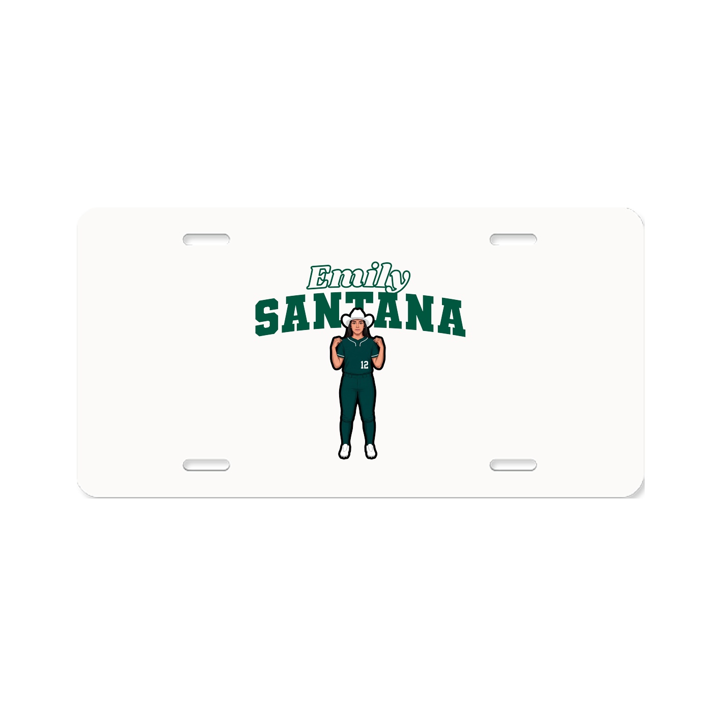 License Plate — Name Arch in Classic