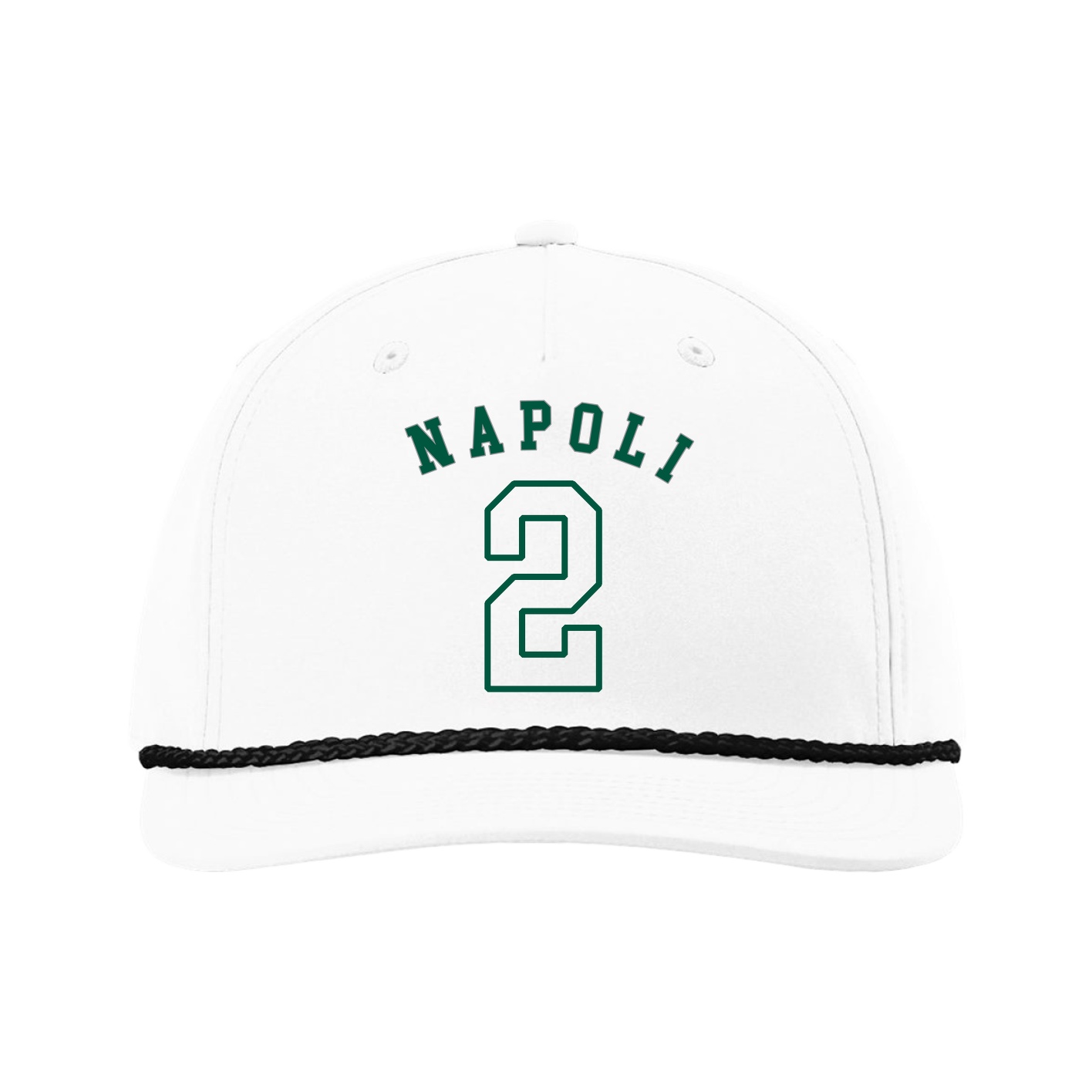 Five-Panel Classic Rope Cap — Shirsey Arch in White