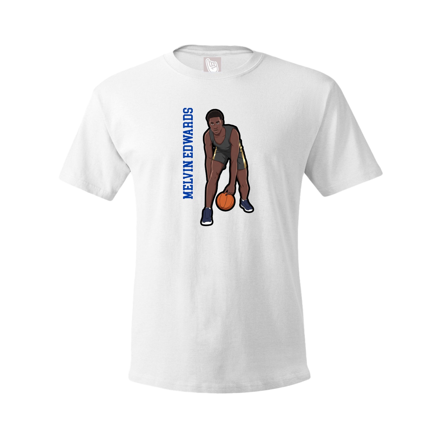 Youth Tee — Name Vertical in White
