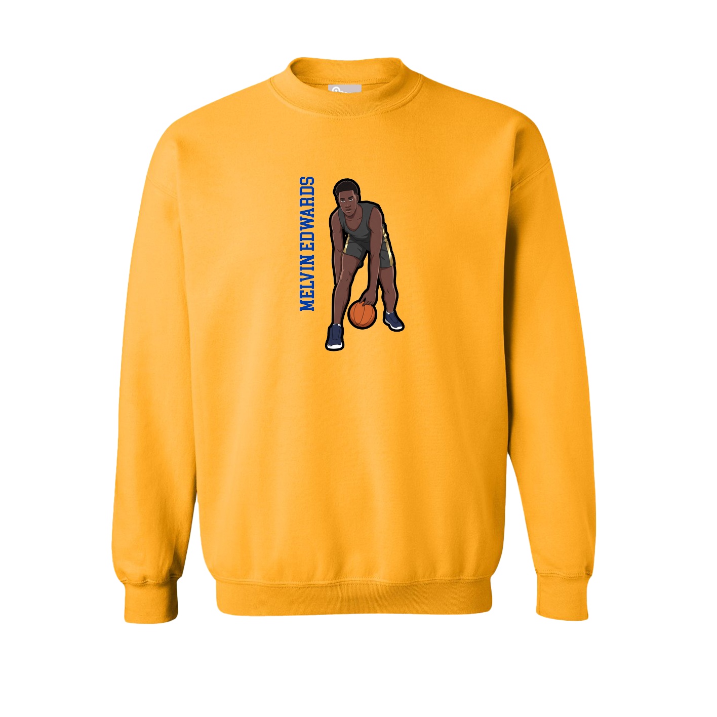 Fleece Crew — Name Vertical in Gold