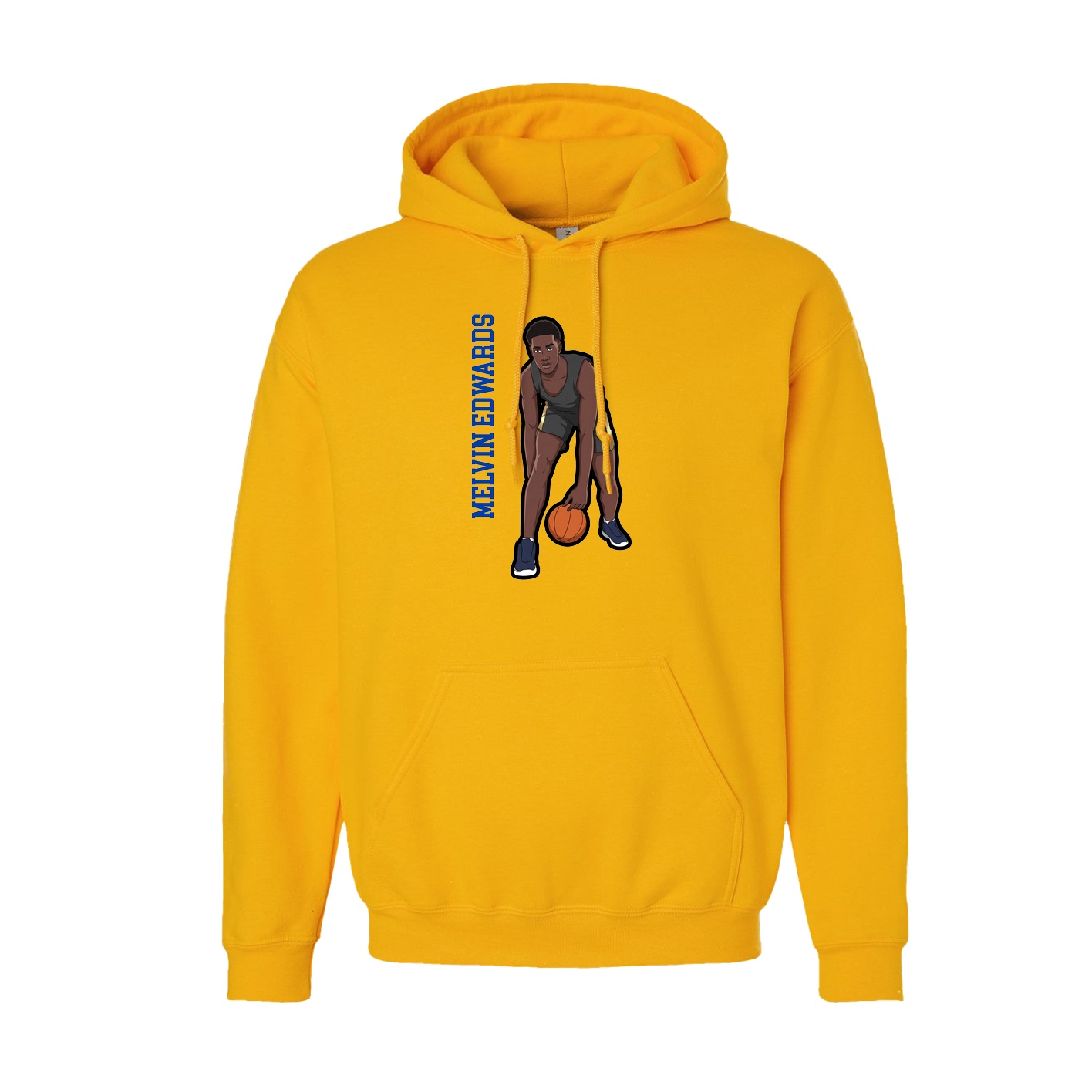 Youth Hoodie — Name Vertical in Gold