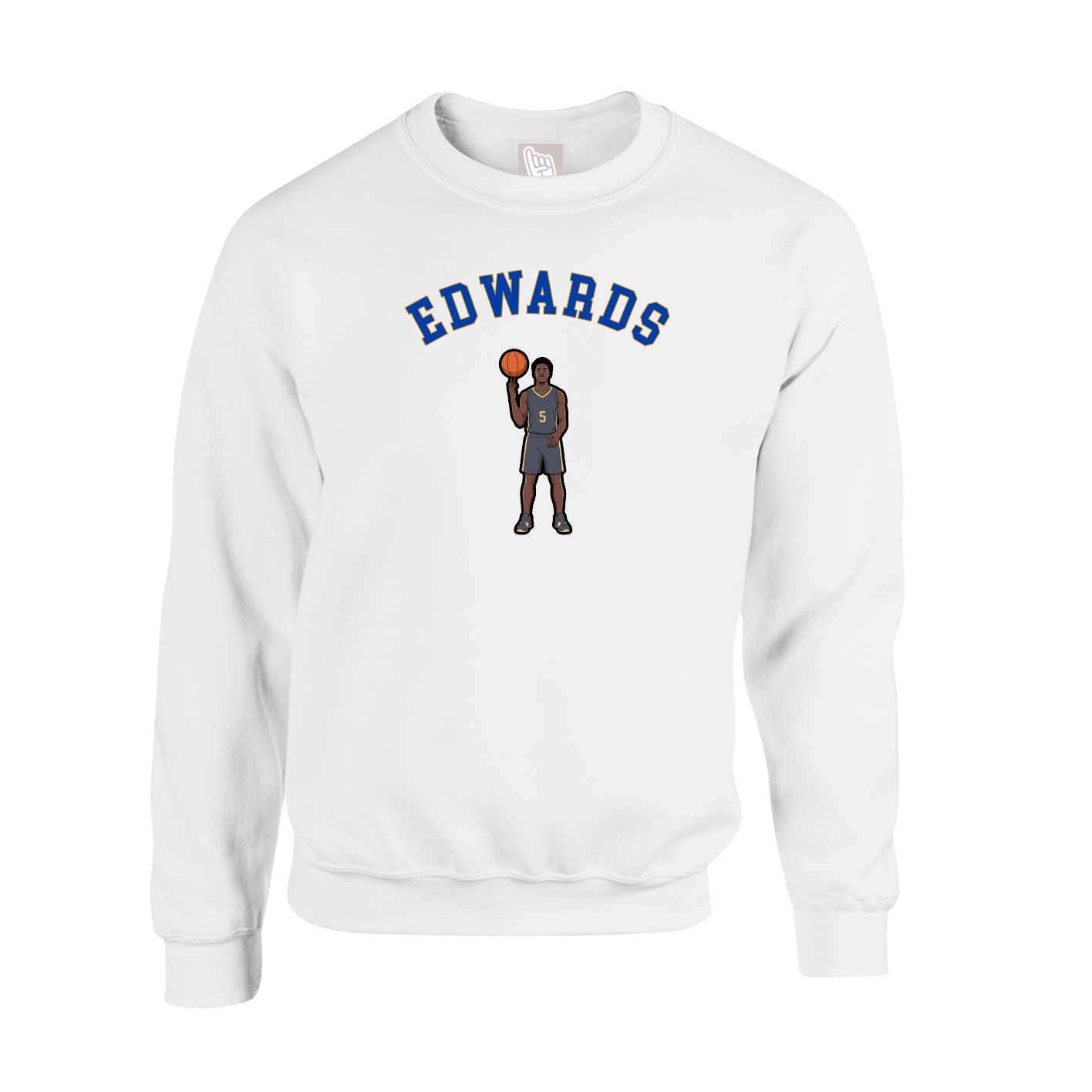 Fleece Crew — Shirsey Arch in White