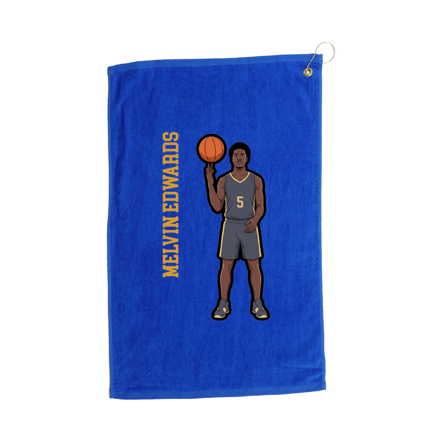 Golf Towel — Name Vertical in Royal