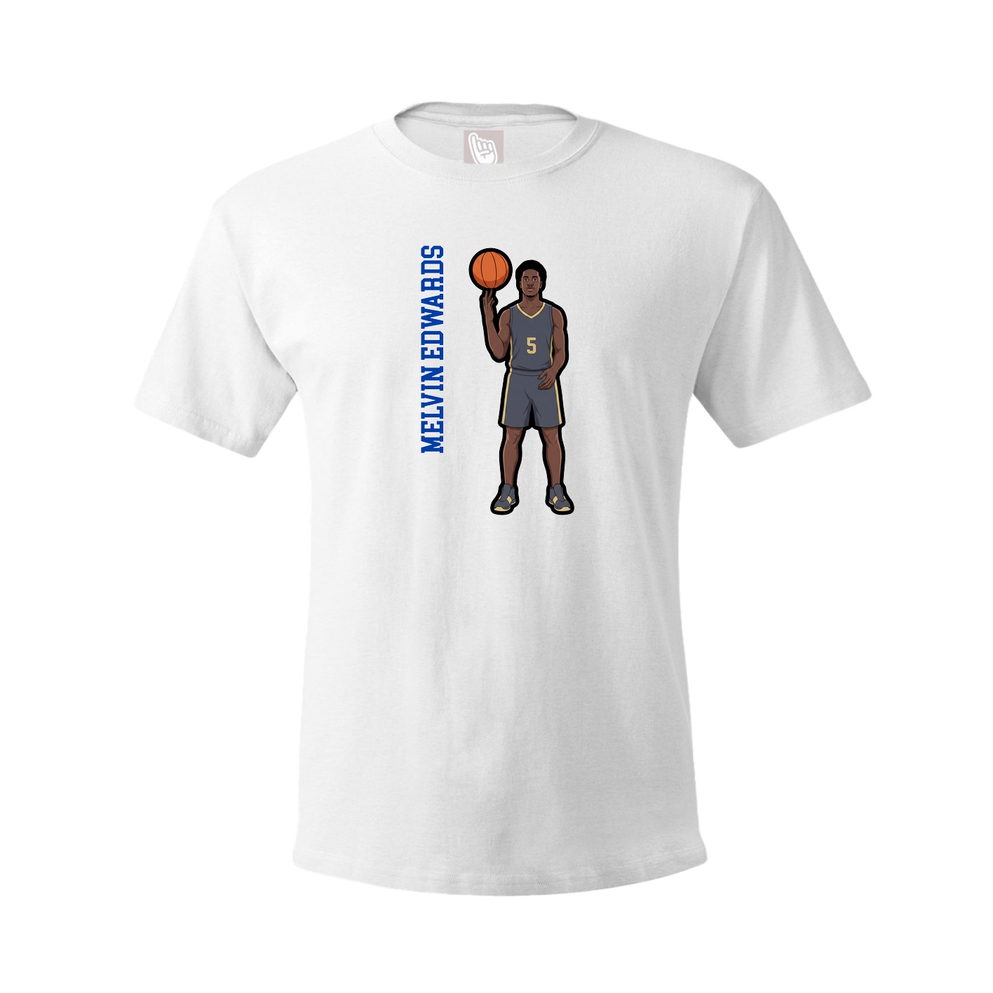 Tee — Name Vertical in White