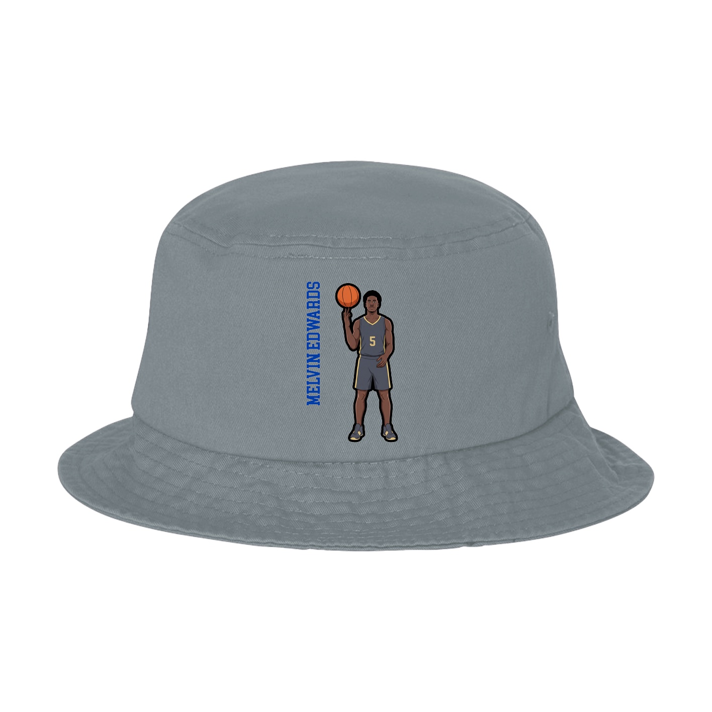 Bucket Cap — Name Vertical in Grey