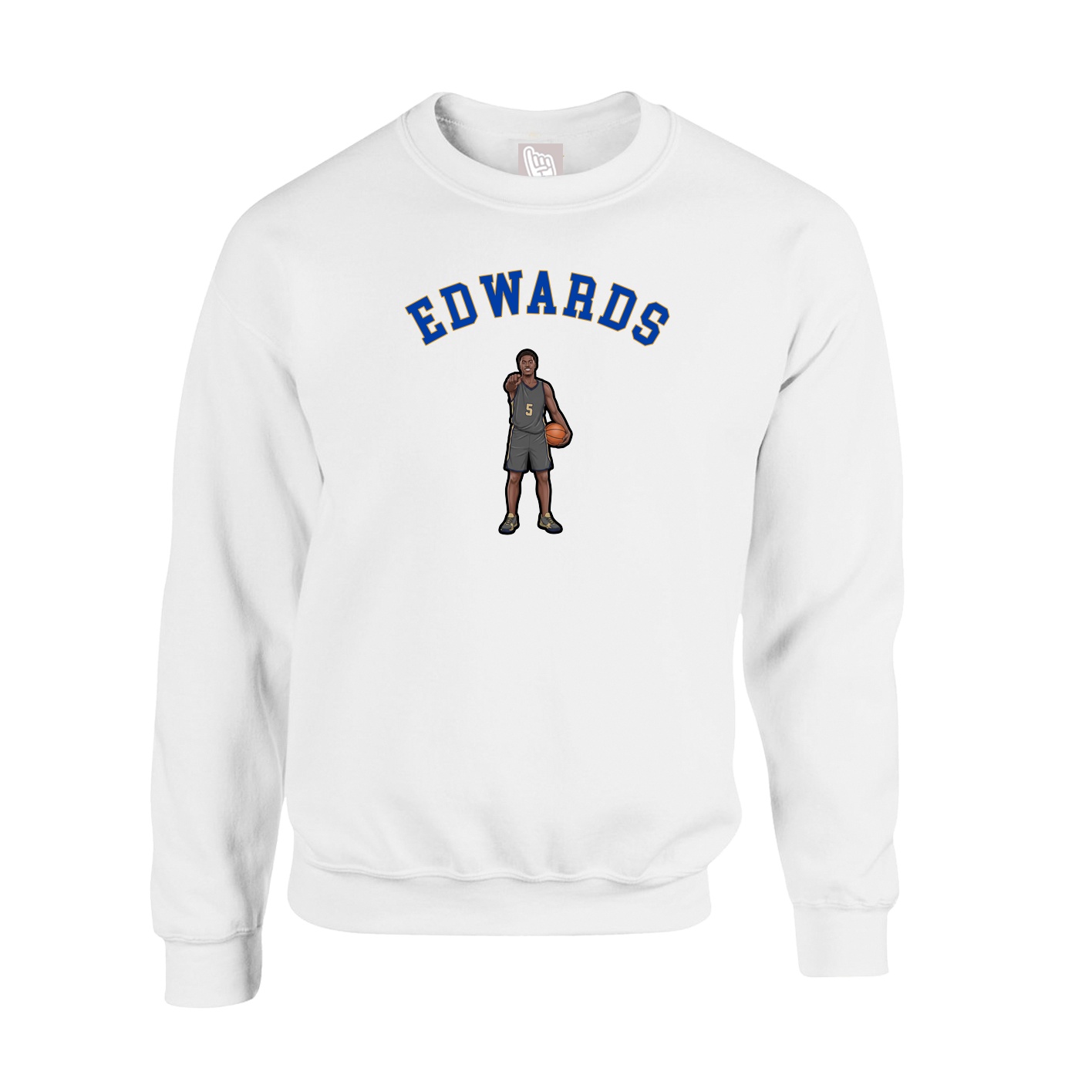 Fleece Crew — Shirsey Arch in White