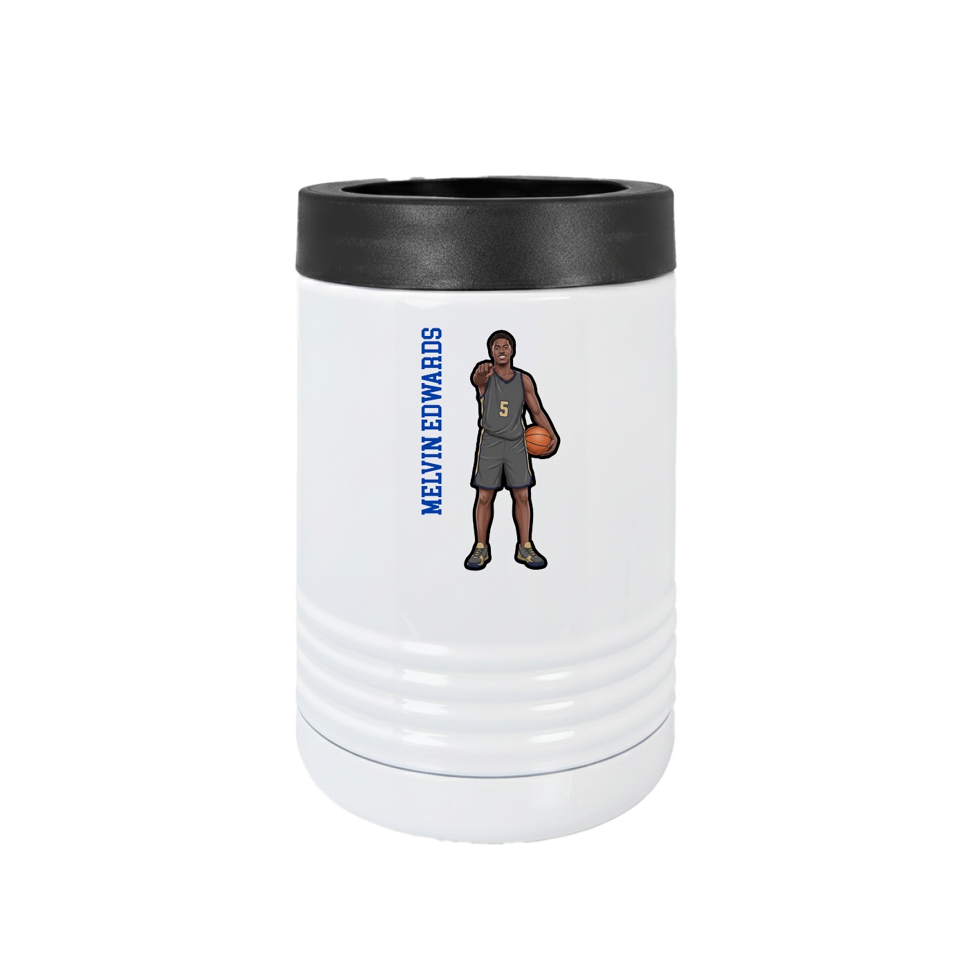 Beverage Holder — Name Vertical in White