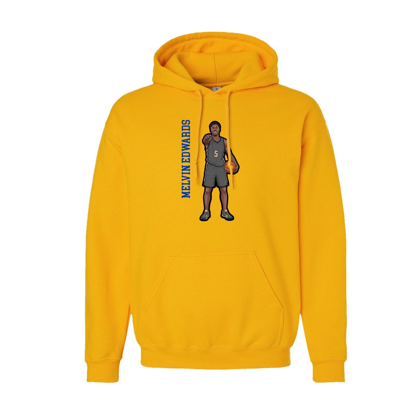 Hoodie — Name Vertical in Gold