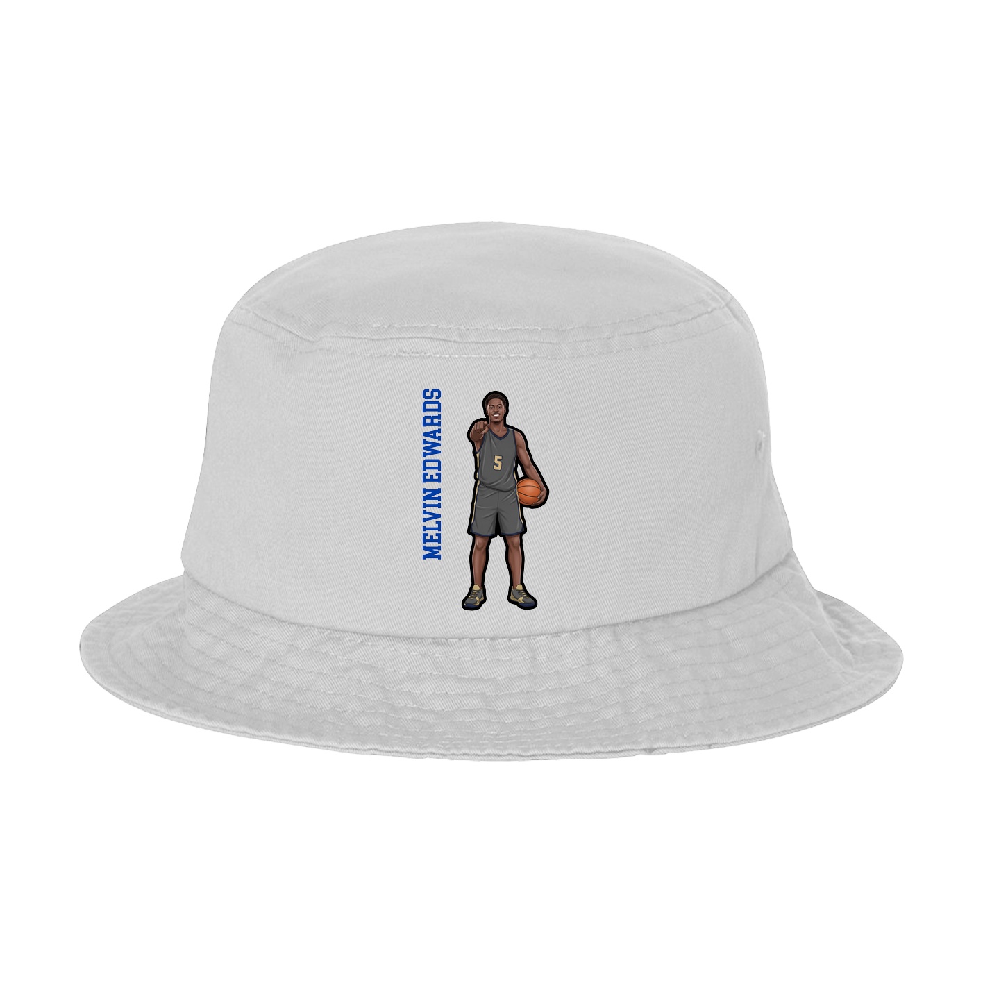 Bucket Cap — Name Vertical in White