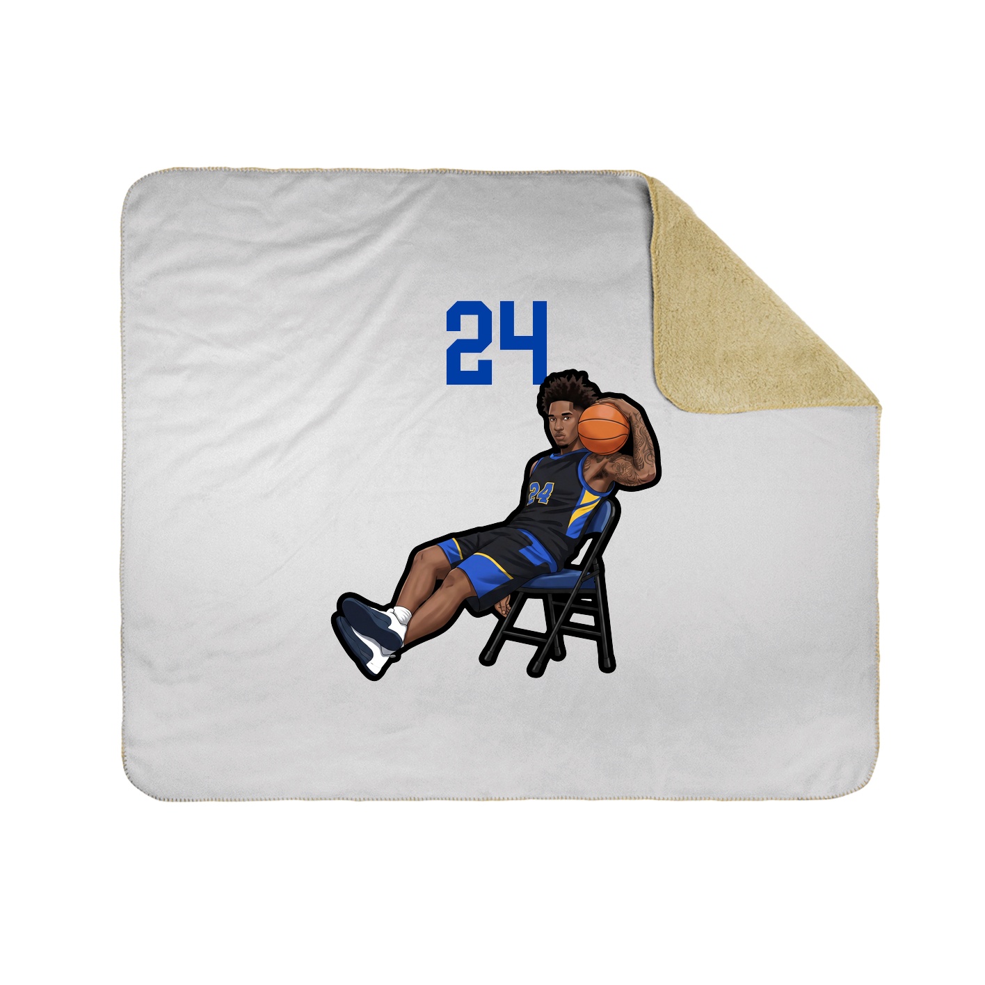 Throw Blanket — Number Top in White