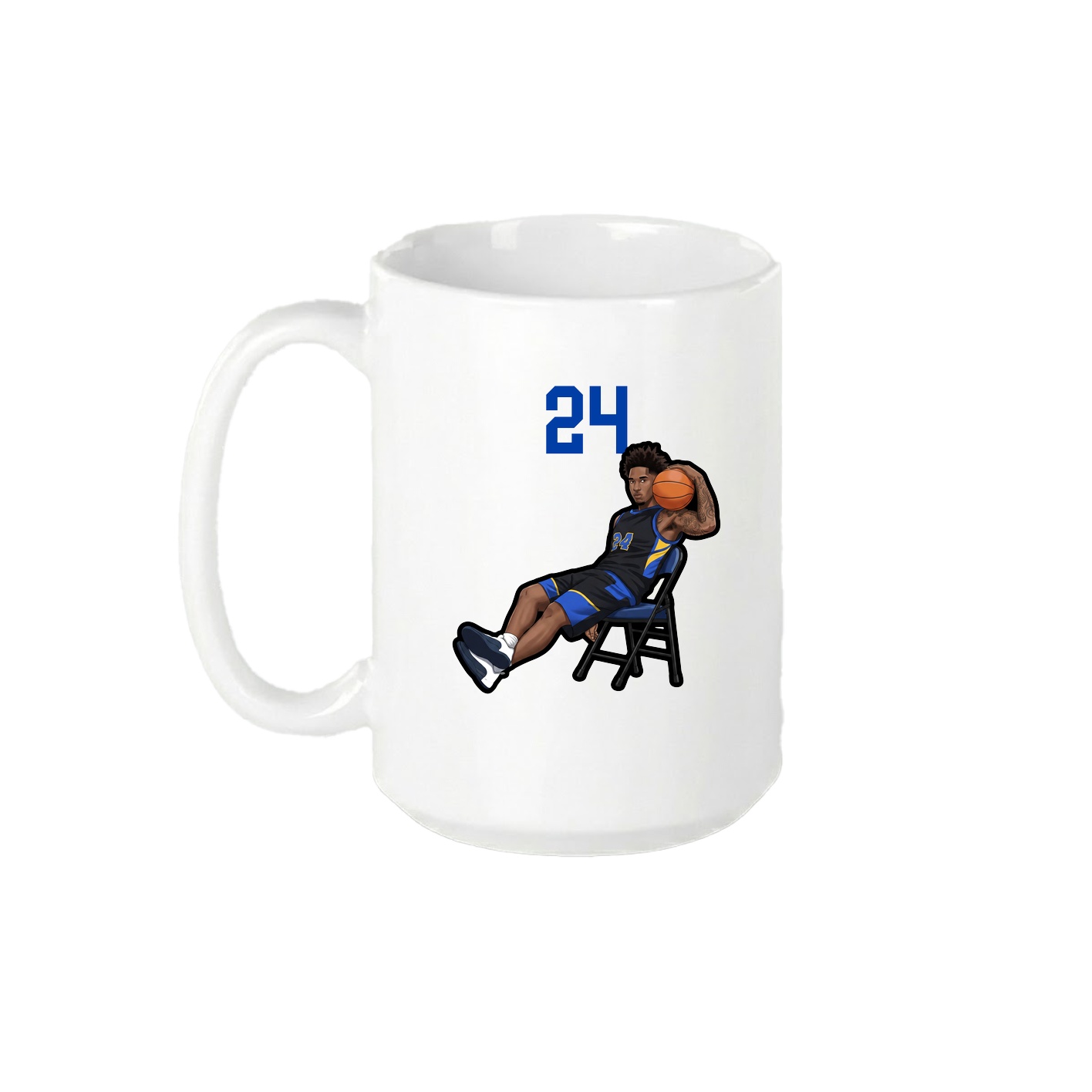 15oz Coffee Mug — Number Top in White