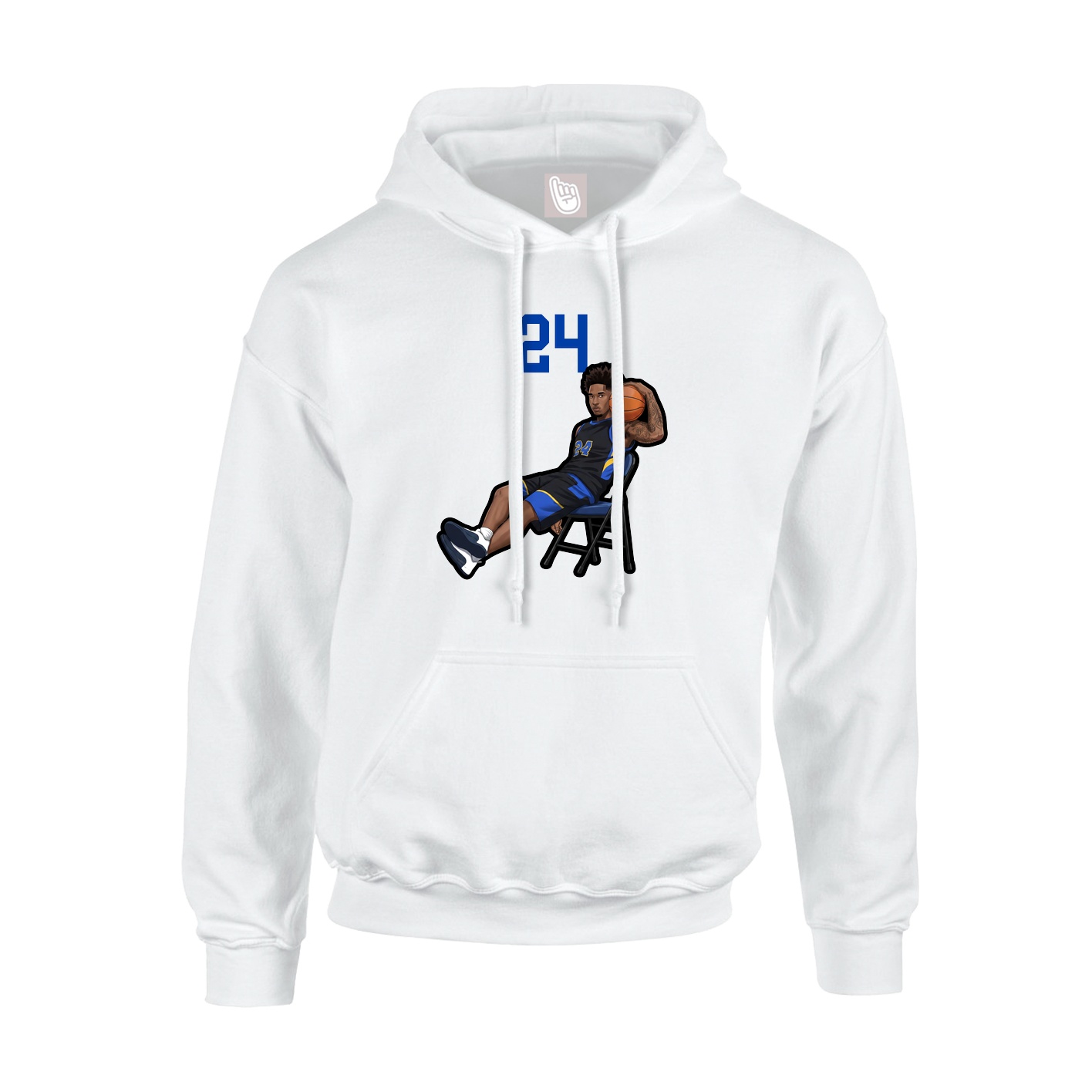 Hoodie — Number Top in White