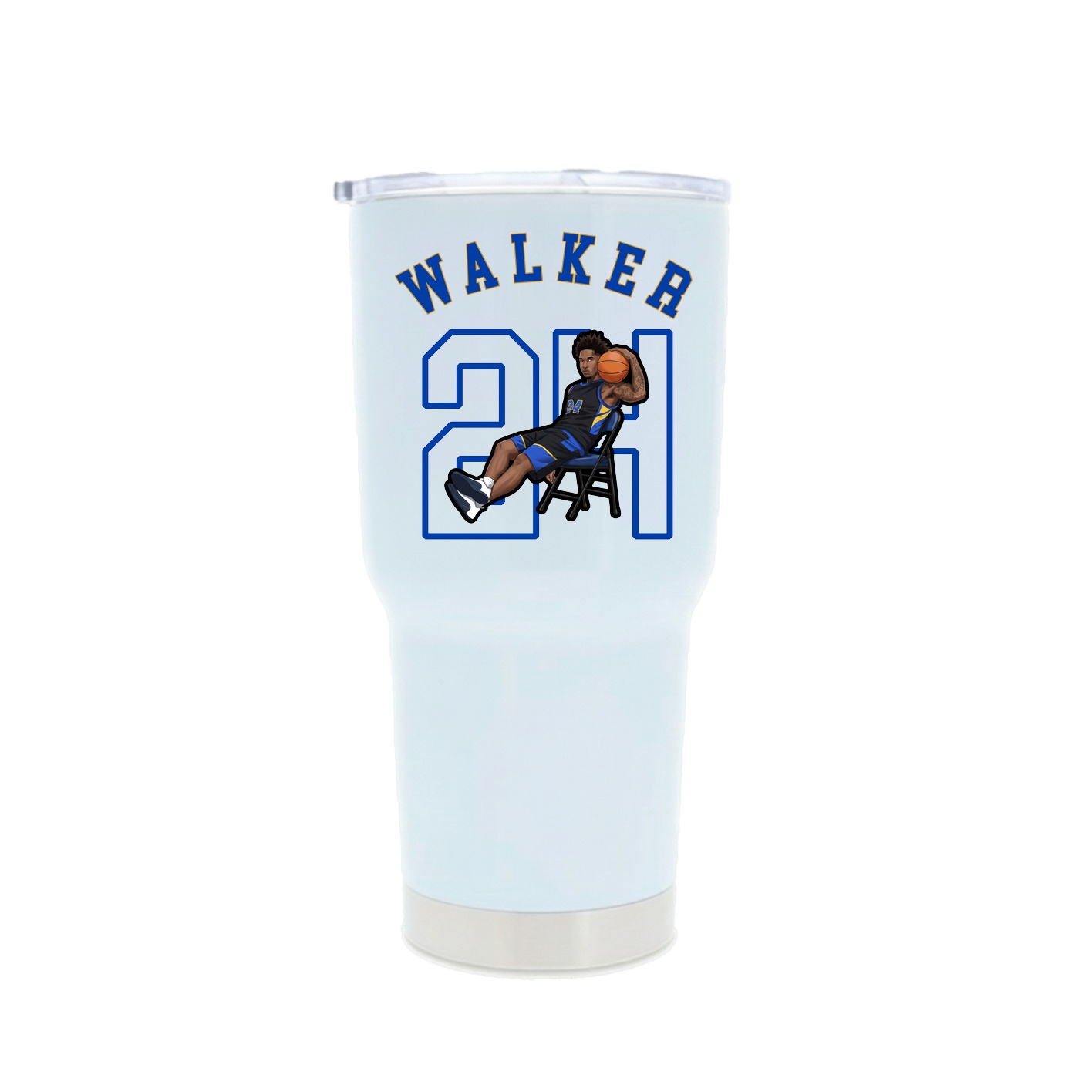 30oz Stainless Steel Tumbler — Shirsey Arch in White