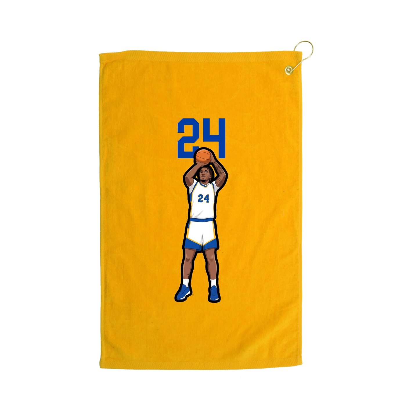 Golf Towel — Number Top in Gold