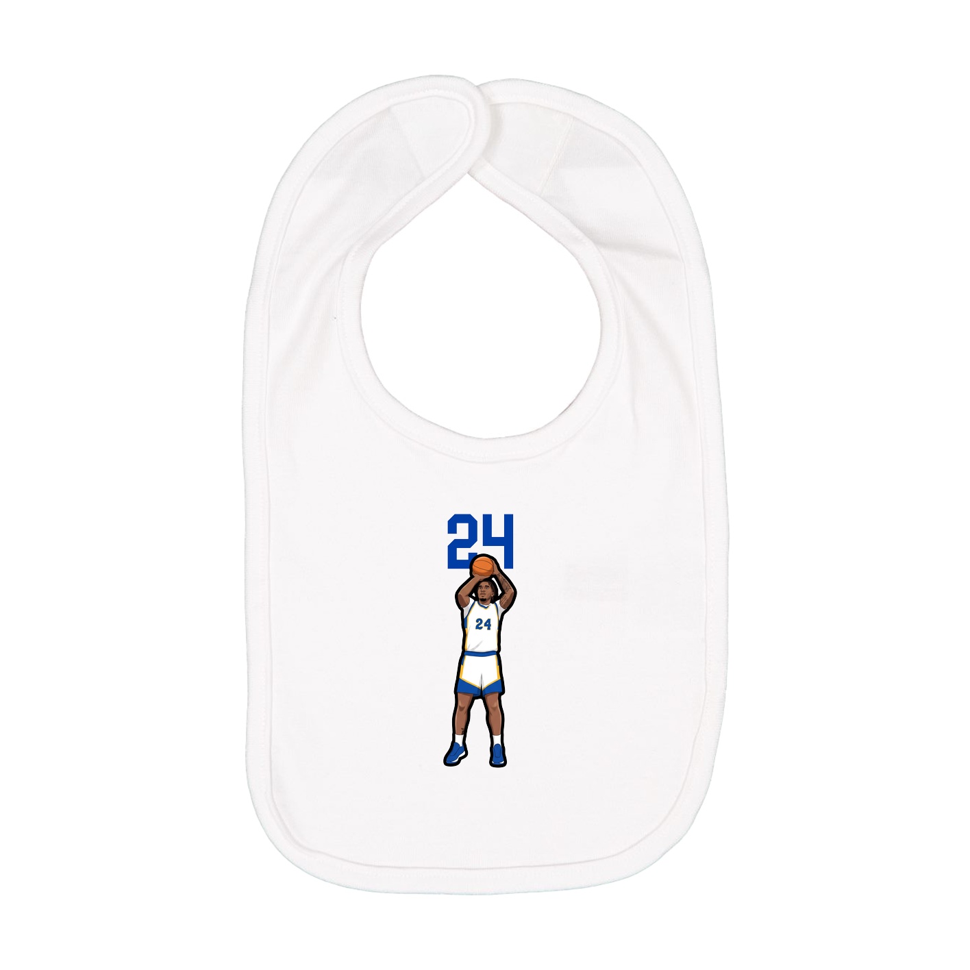 Infant Bib — Number Top in White