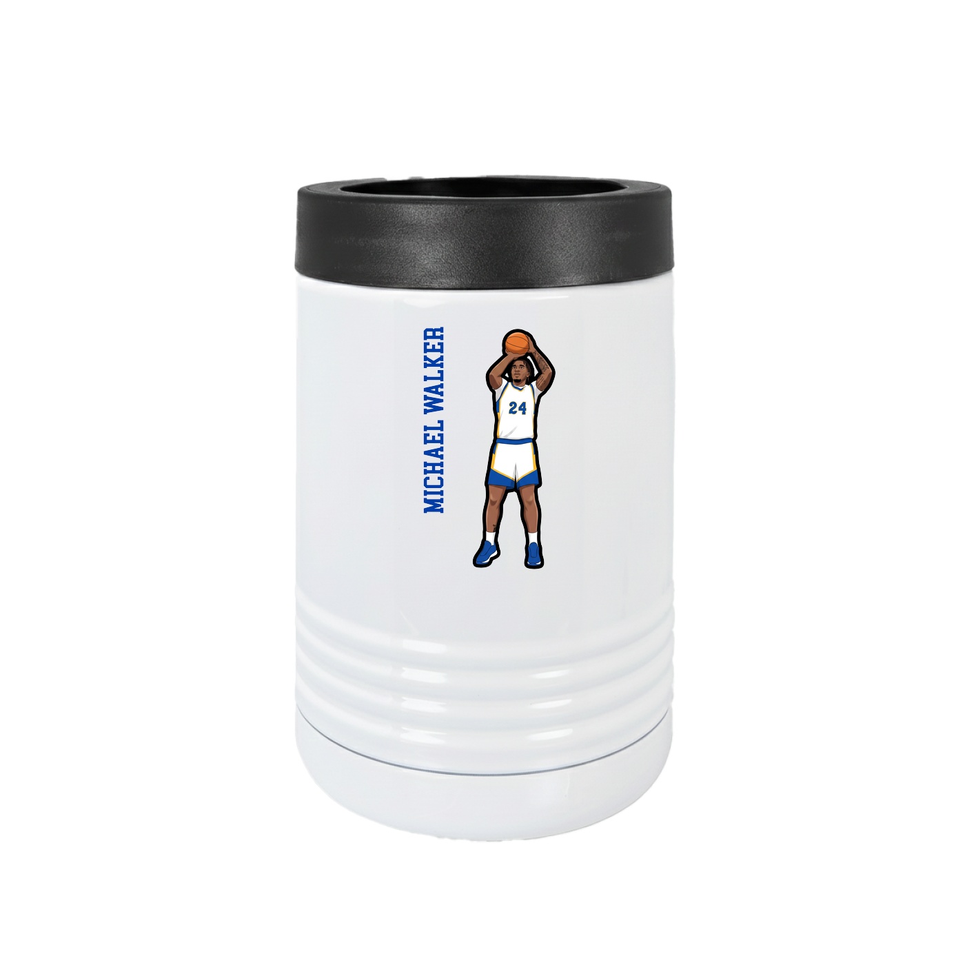 Beverage Holder — Name Vertical in White