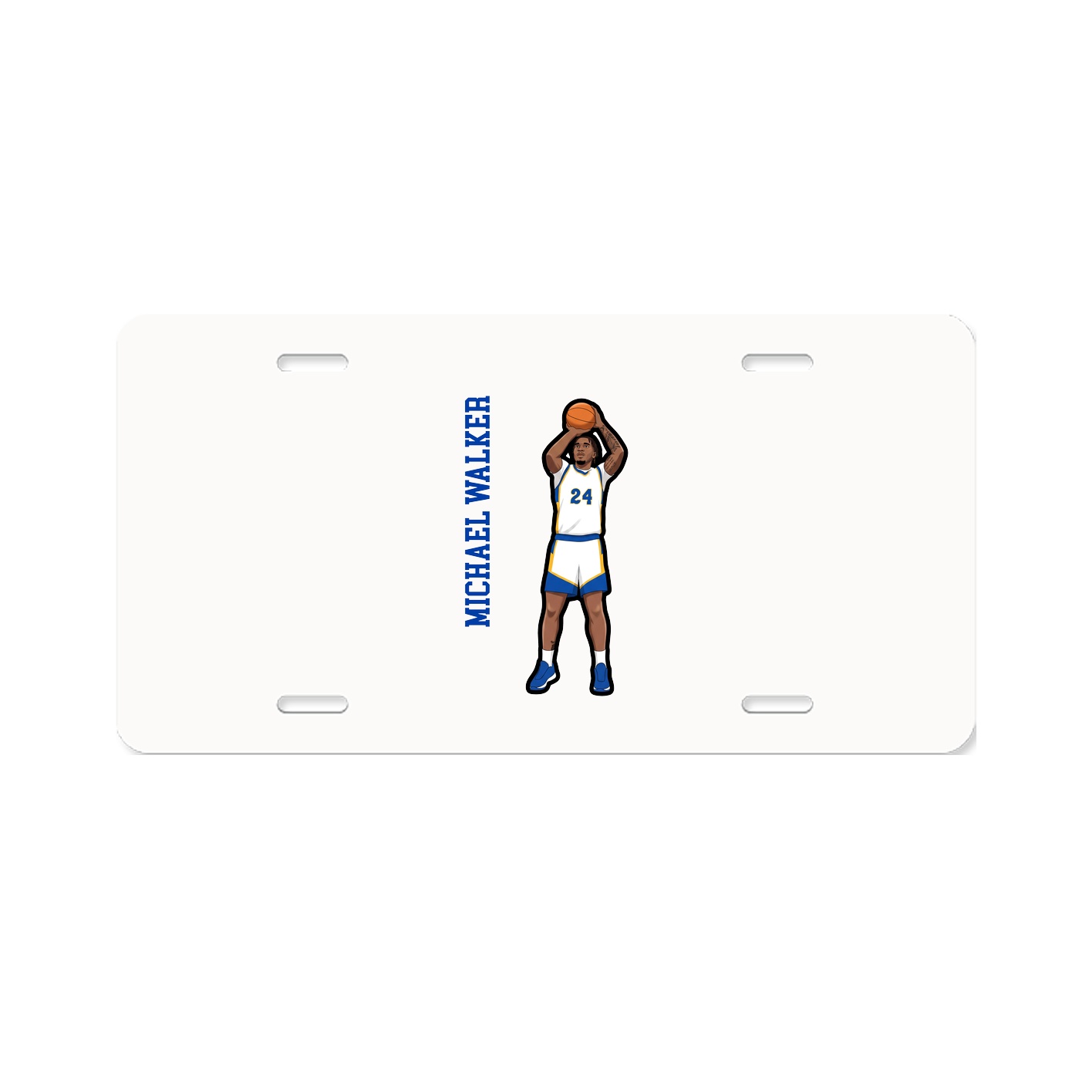 License Plate — Name Vertical in Classic
