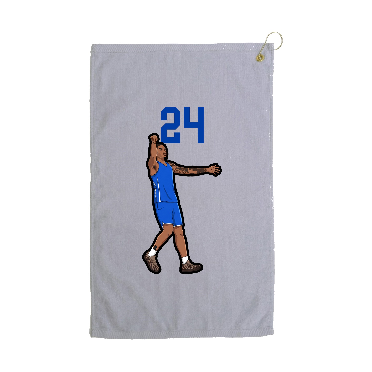 Golf Towel — Number Top in Grey