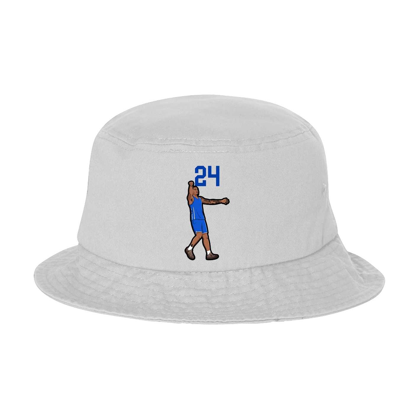 Bucket Cap — Number Top in White