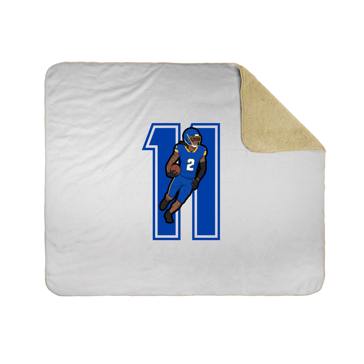 Throw Blanket — Number in White