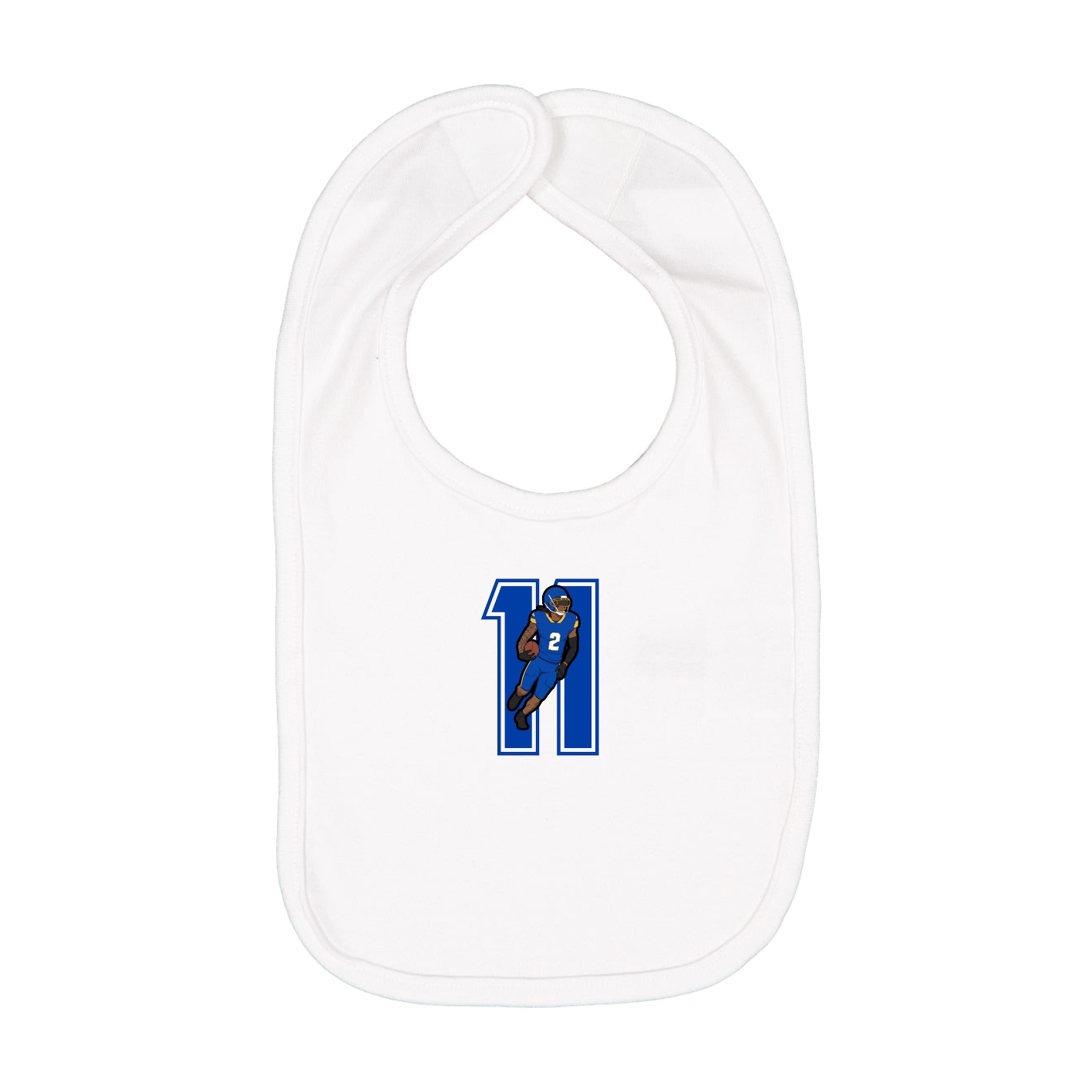 Infant Bib — Number in White