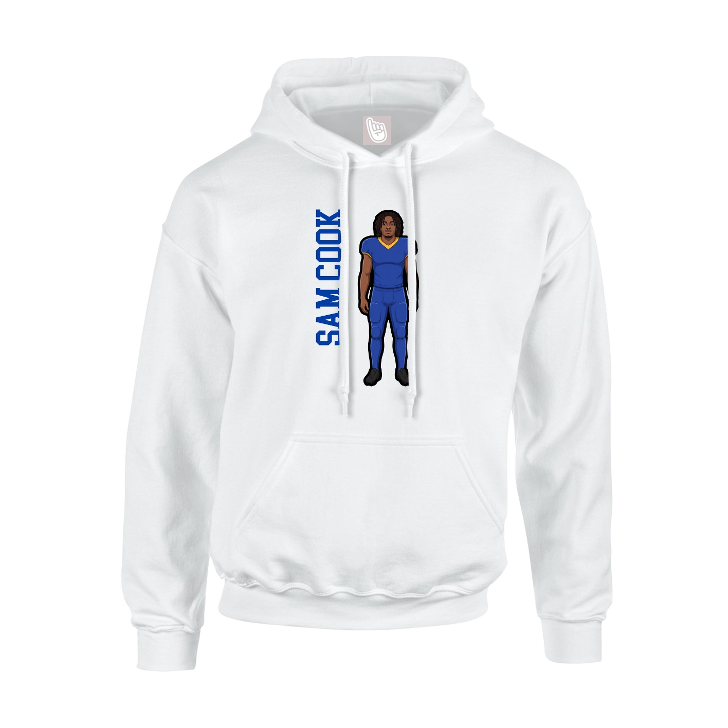 Hoodie — Name Vertical in White