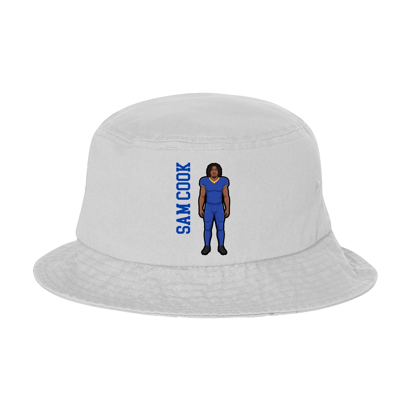 Bucket Cap — Name Vertical in White