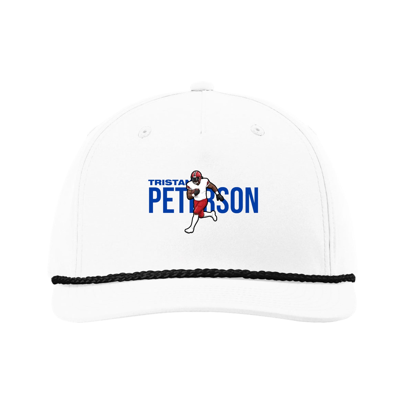 Five-Panel Classic Rope Cap — Player Name in White