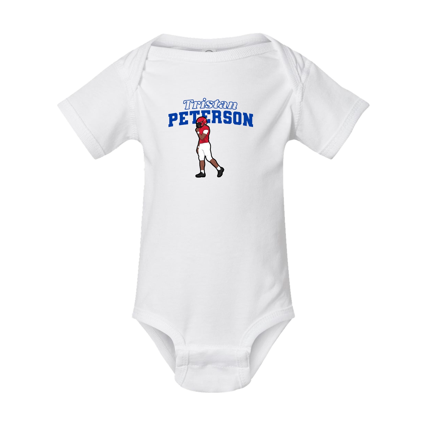 Baby Onesie — Name Arch in White