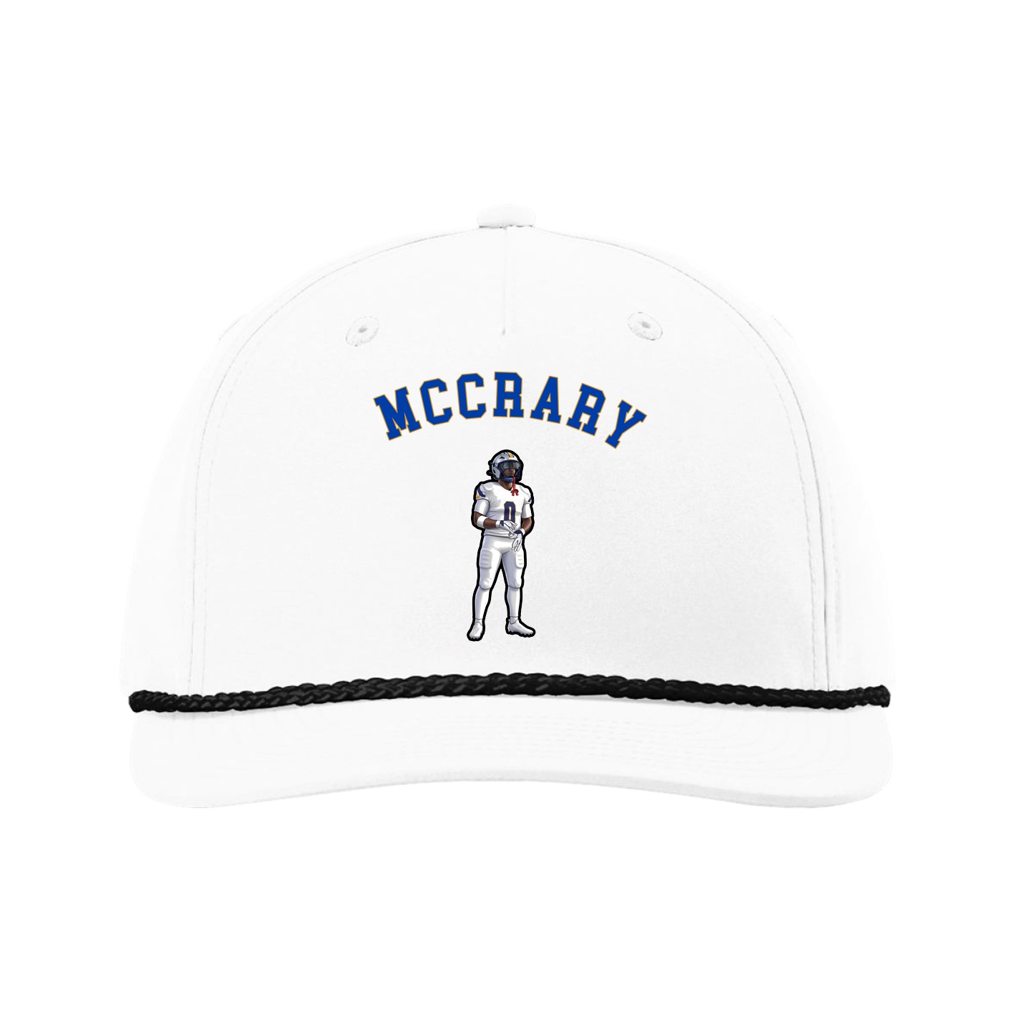 Five-Panel Classic Rope Cap — Shirsey Arch in White