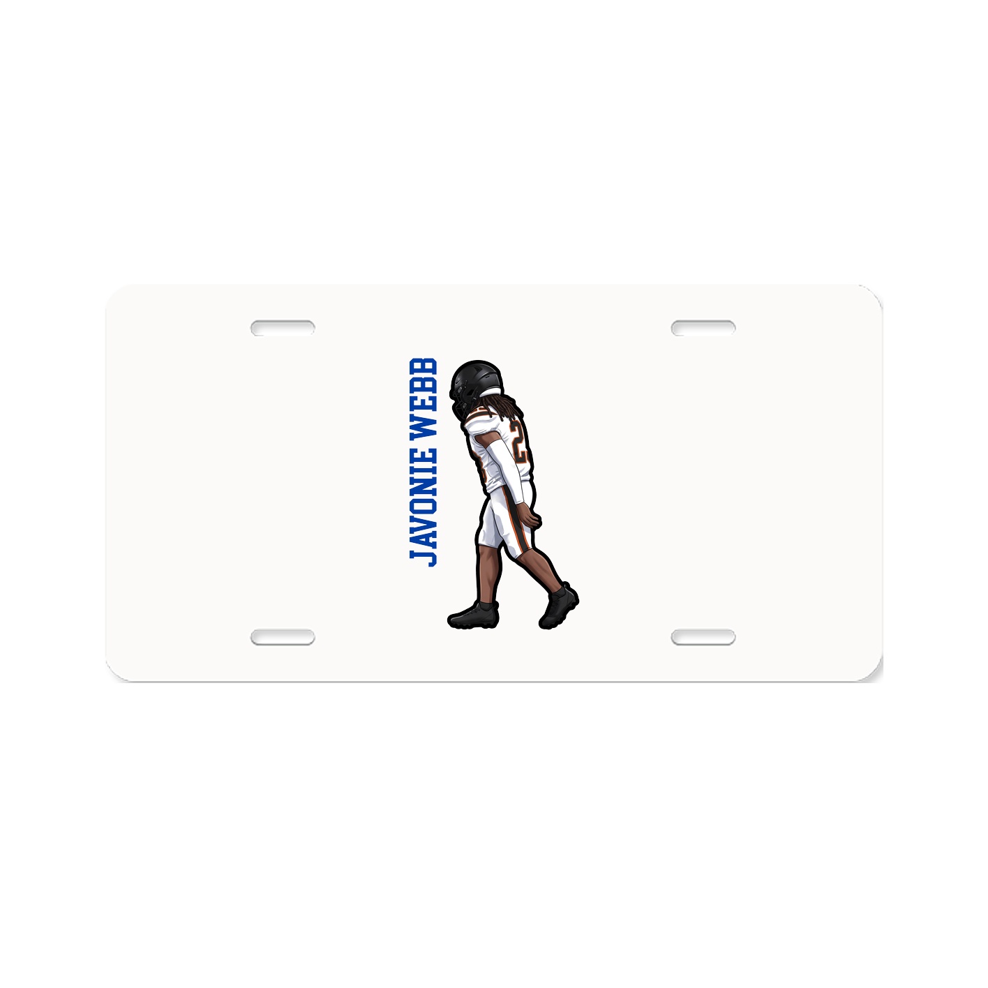License Plate — Name Vertical in Classic