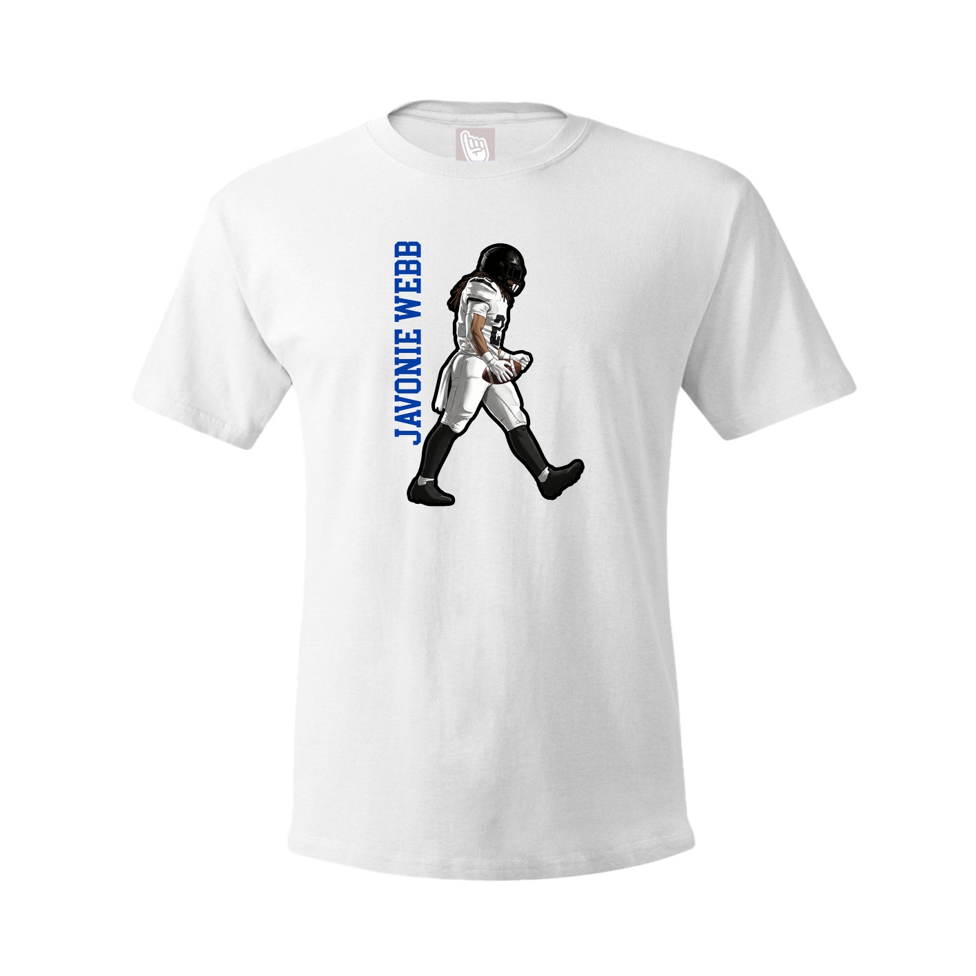 Tee — Name Vertical in White