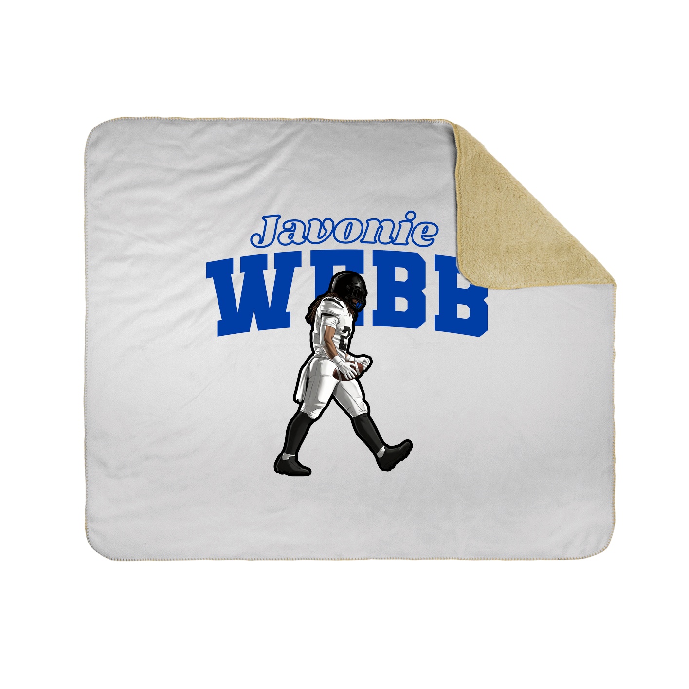 Throw Blanket — Name Arch in White