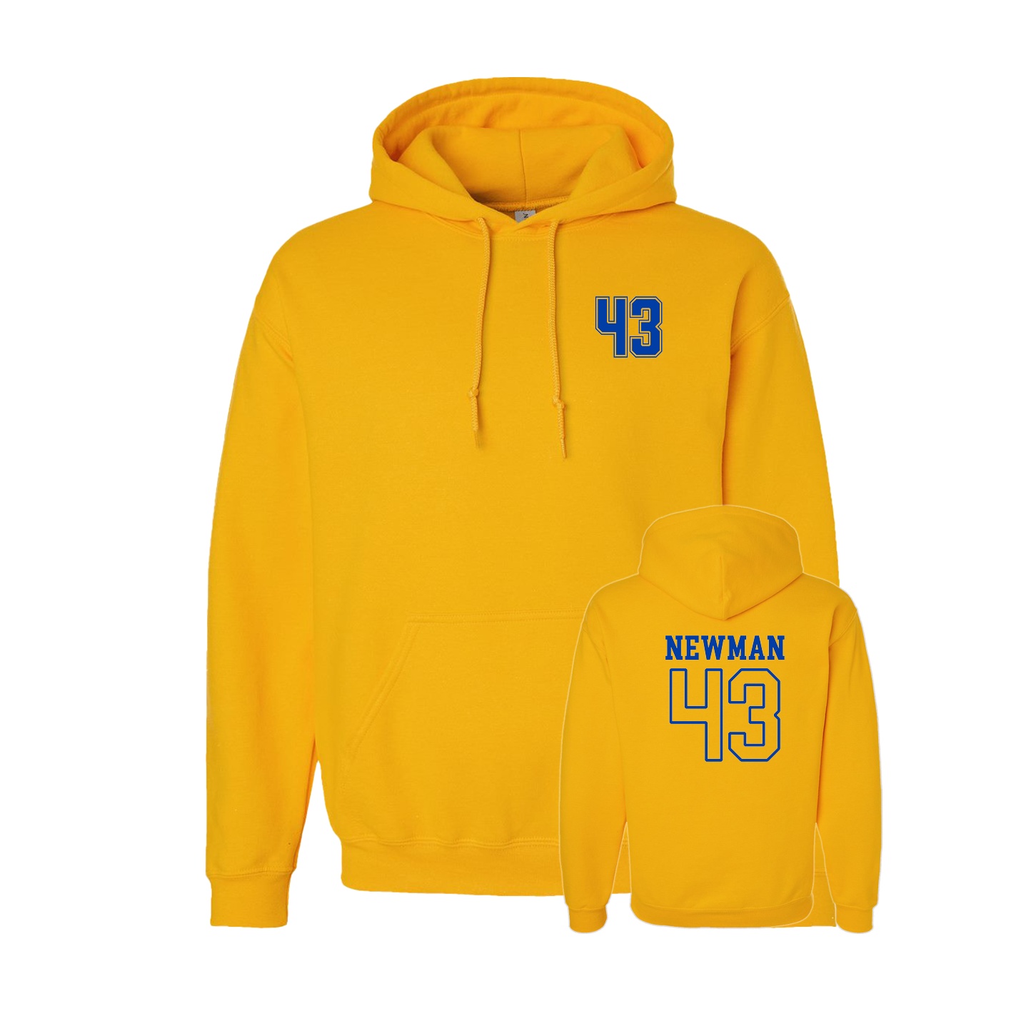 Hoodie — Chest Back in Gold