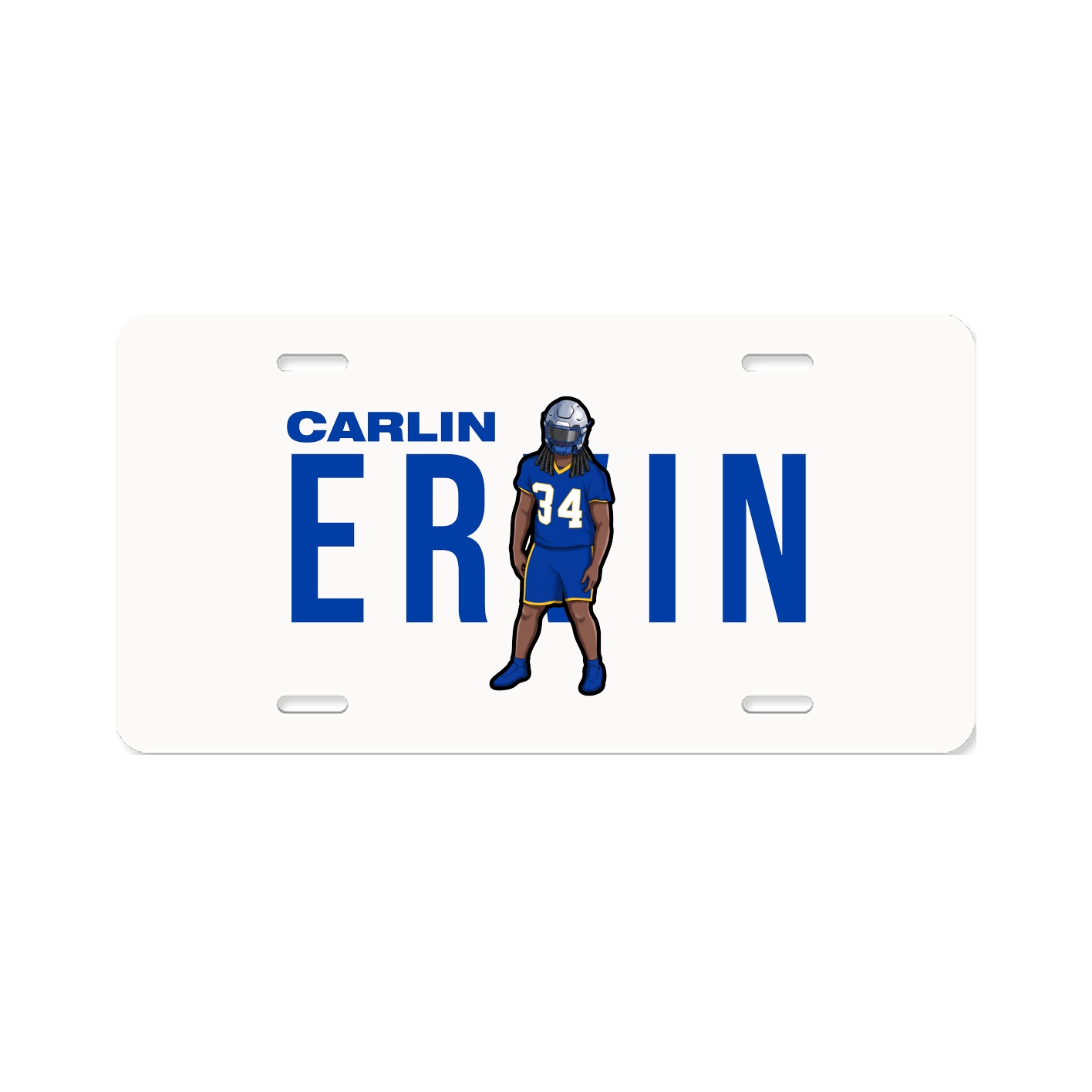 License Plate — Player Name in Classic