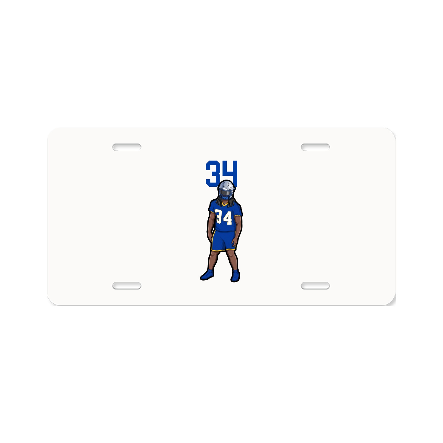 License Plate — Number Top in Classic