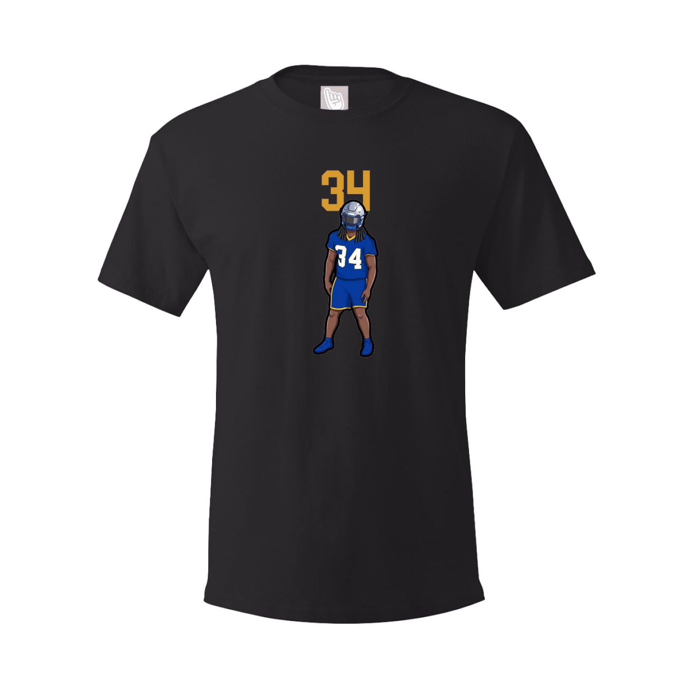 Youth Tee — Number Top in Black
