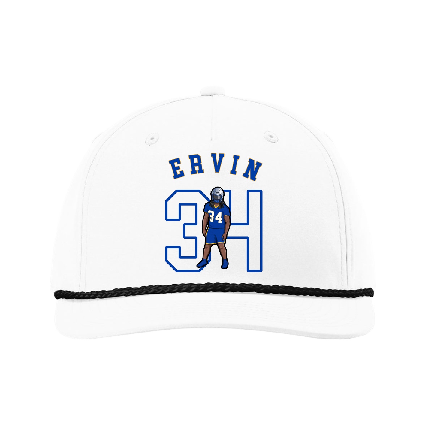 Five-Panel Classic Rope Cap — Shirsey Arch in White
